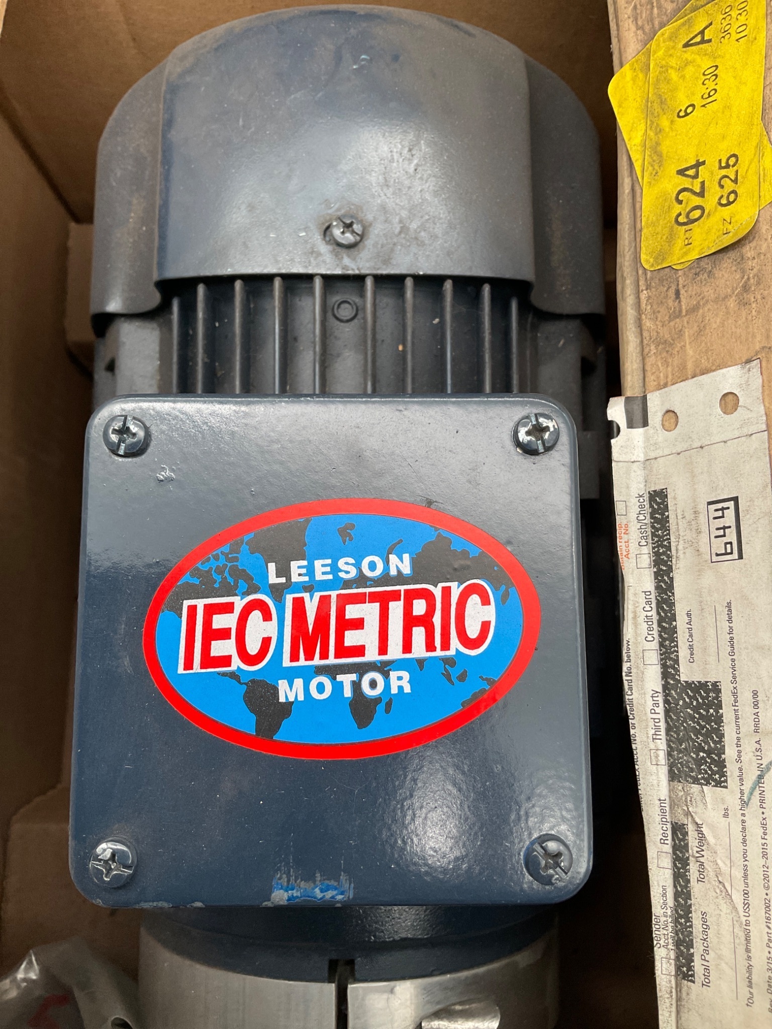 LEESON C80T17FZ4C Motor w/ SEMTORQ AD5 Gearbox 1HP 3PH USED 2