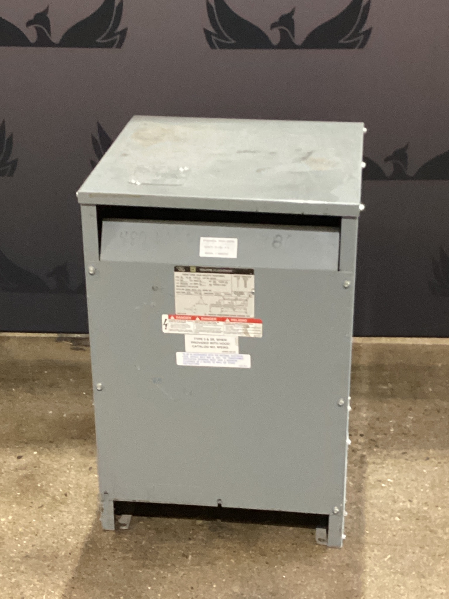 SQUARE D 45T96H 45 kVA 3-Phase Dry-Type Transformer 480V-380Y/220V USED 0