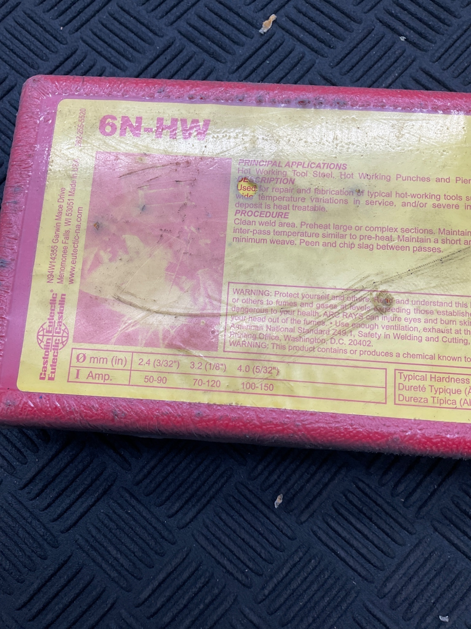 CASTOLIN EUTECTIC 6NHW-32-5K ToolTectic Maintenance Alloy Electrode NEW 4