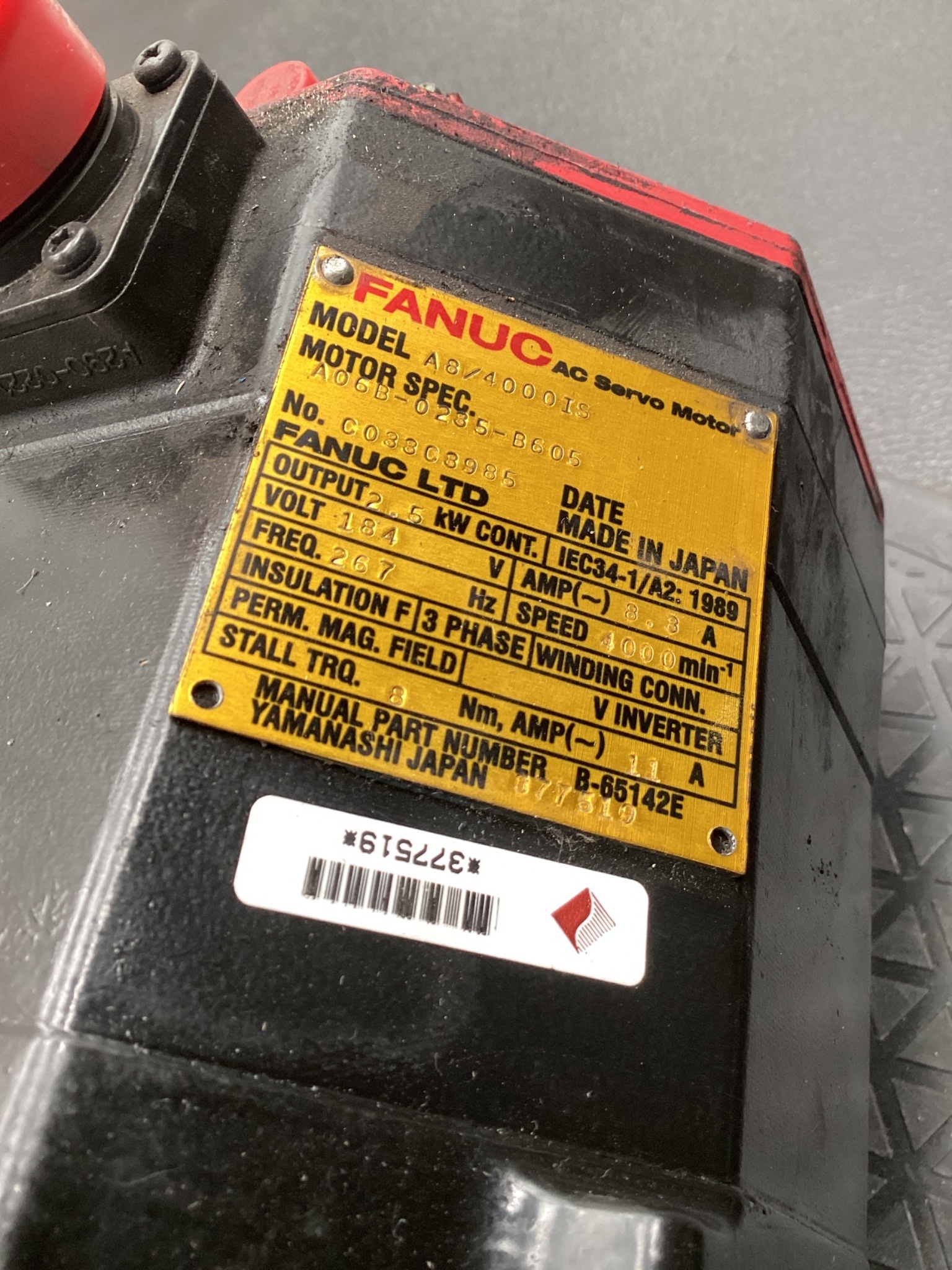 FANUC A06B-0235-B605 AC SERVO MOTOR USED 4