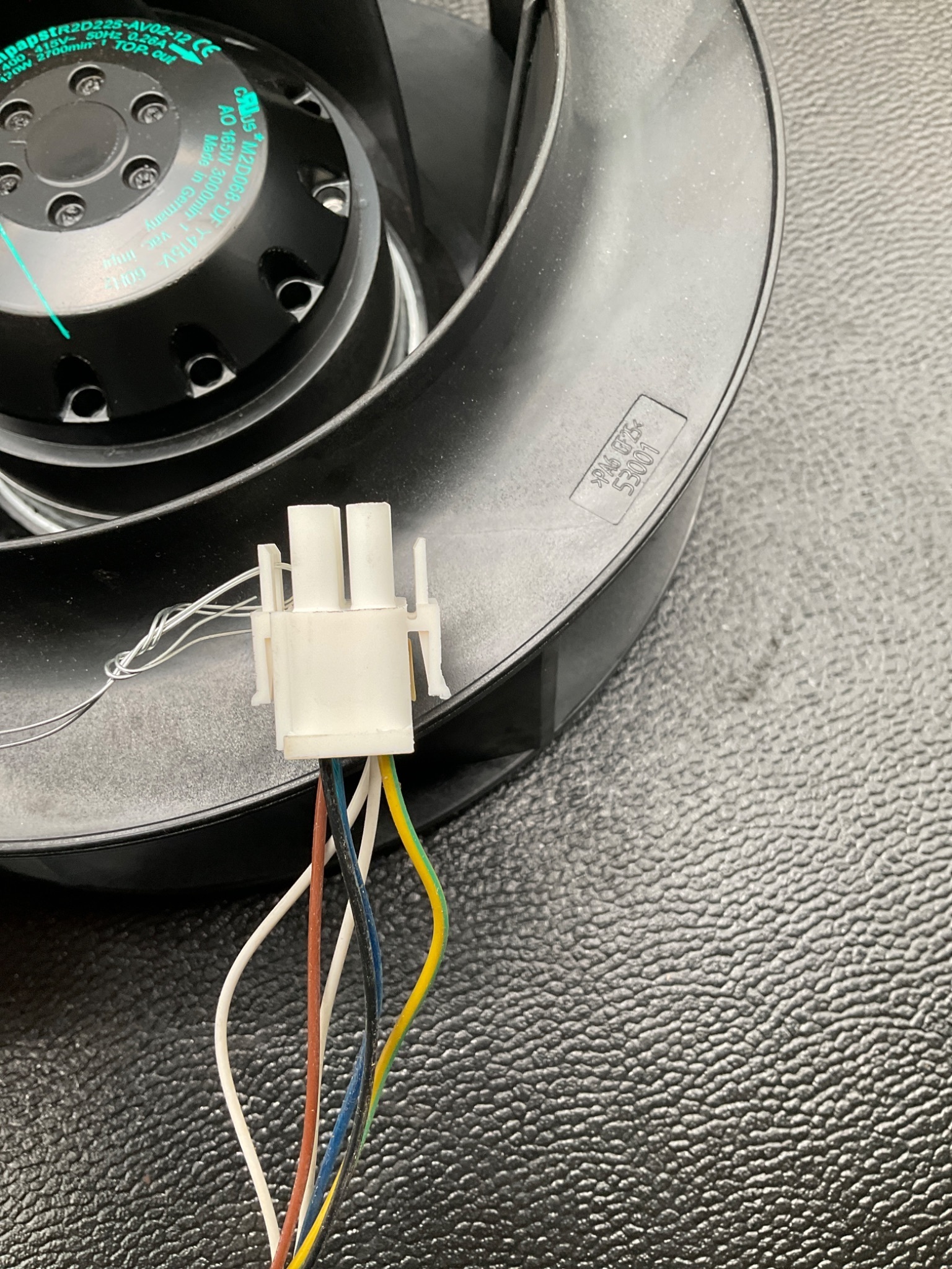 EBM-PAPST R2D225-AV02-12 Centrifugal Cooling Fan 115V 1300 RPM USED 3