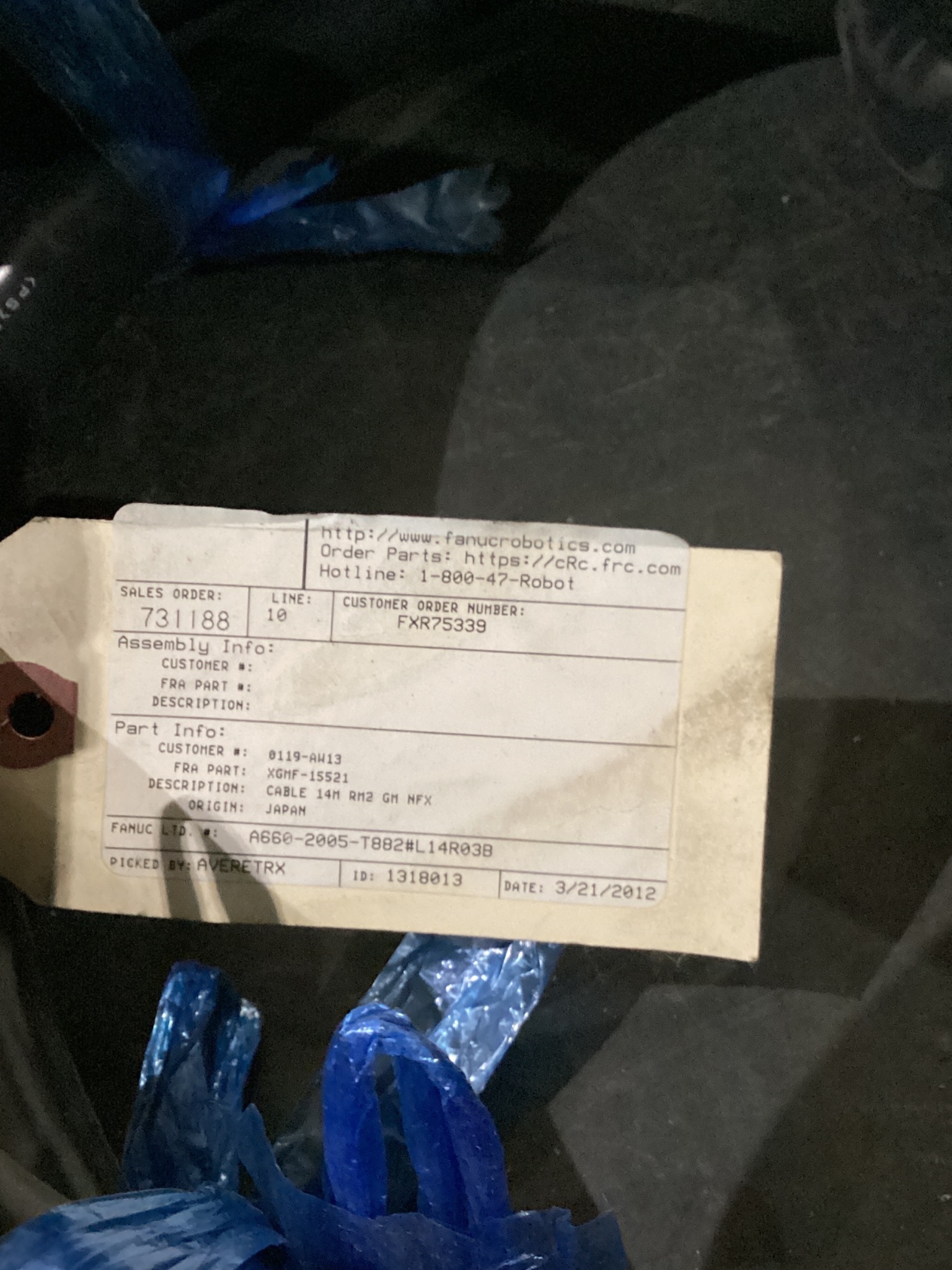 FANUC A660-2005-T882 L=14.0M Servo Signal Cable NEW 3