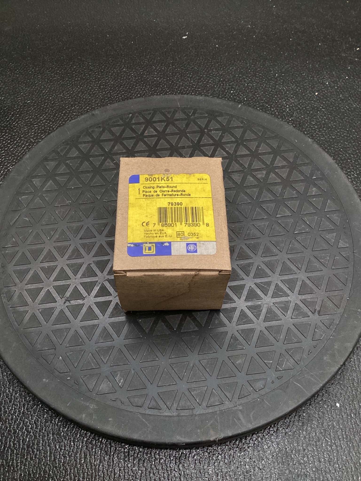 SQUARE D 9001K51 30mm Push Button Closing Plate Type K Gray NEW 0