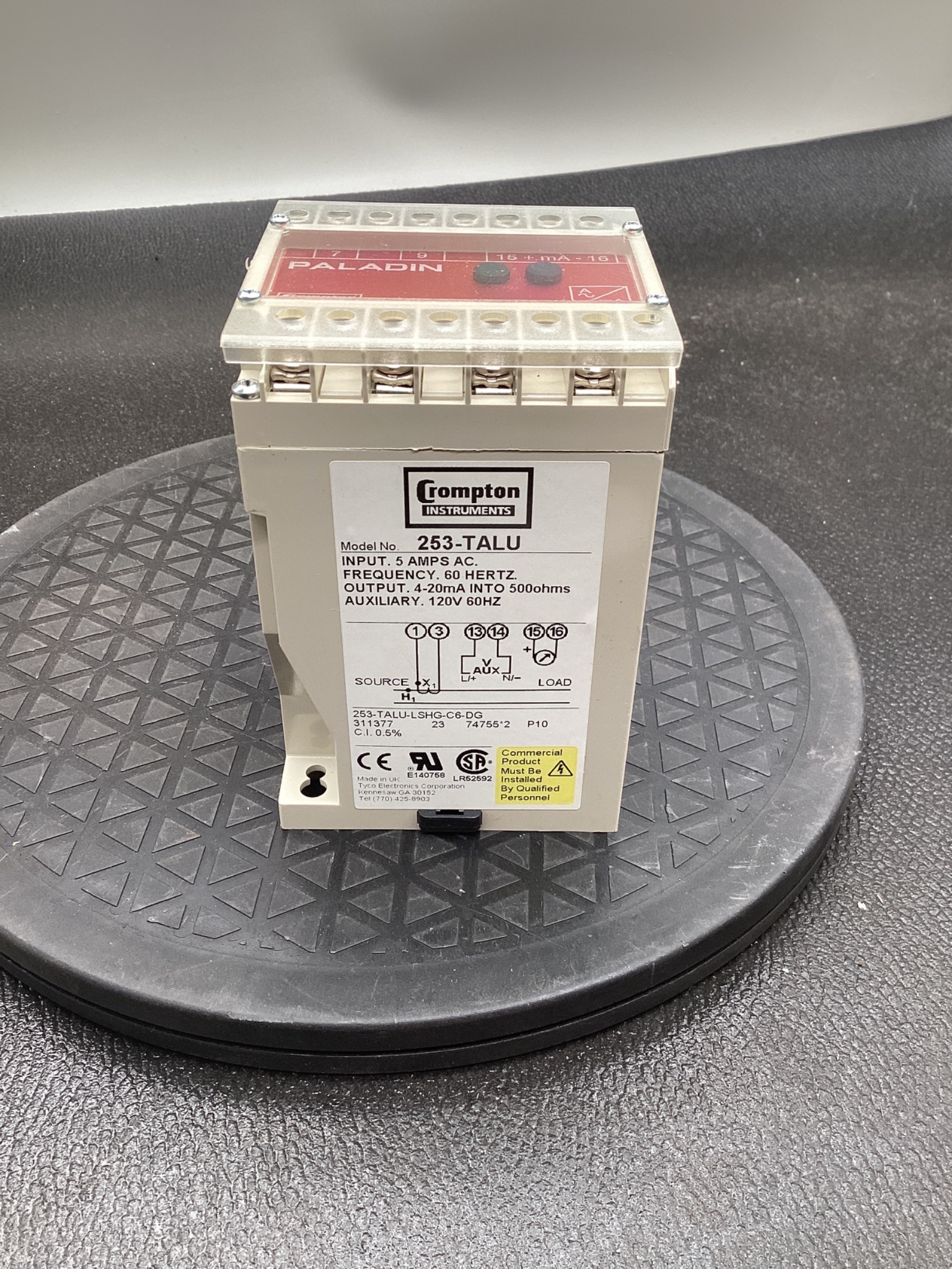 CROMPTON 253-TALU Paladin AC Current Transducer 5A 4–20mA Output NEW 4