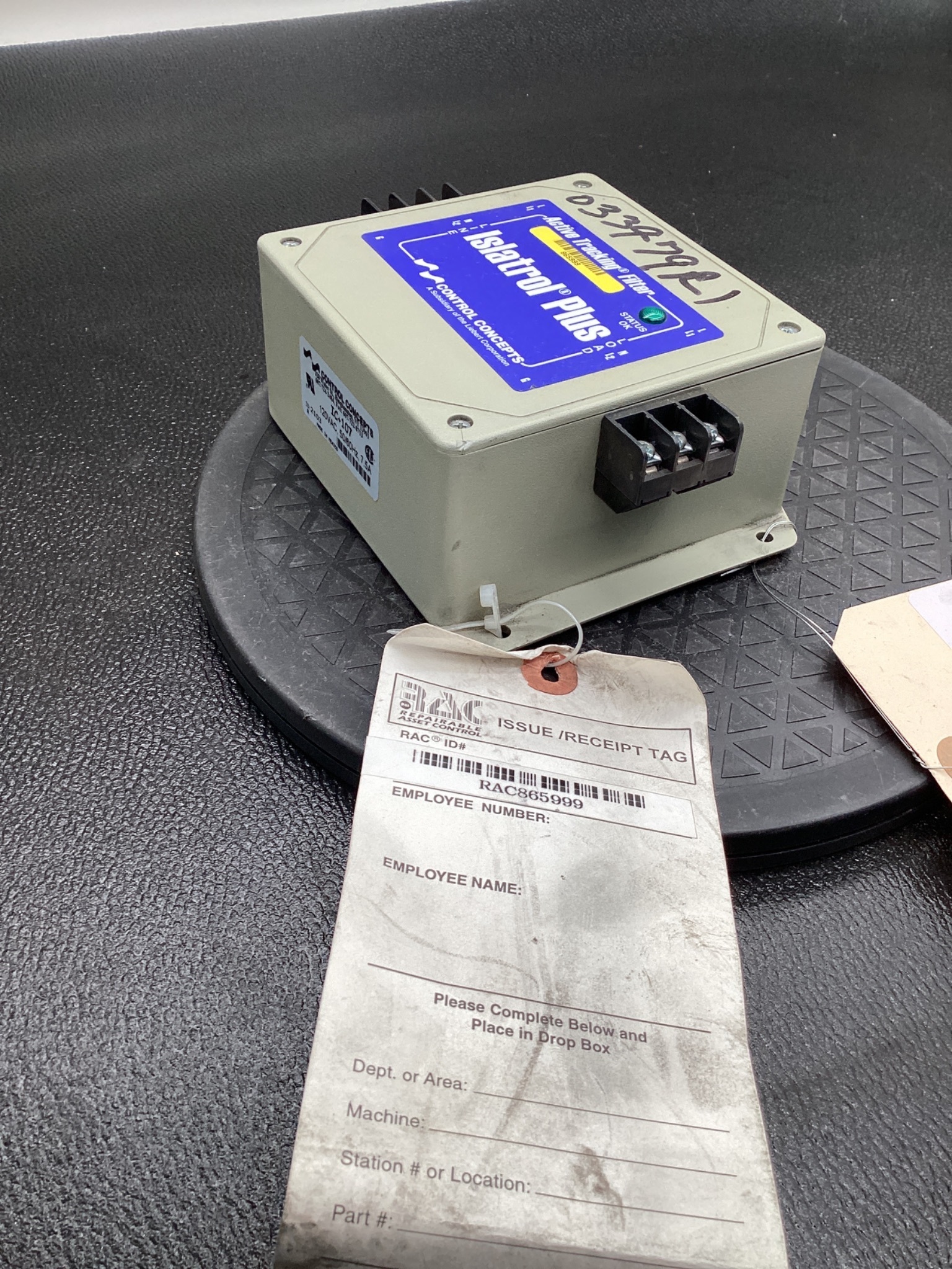 CONTROL CONCEPTS IC+107 Islatrol Plus Active Tracking Filter 120V 7.5A USED 2