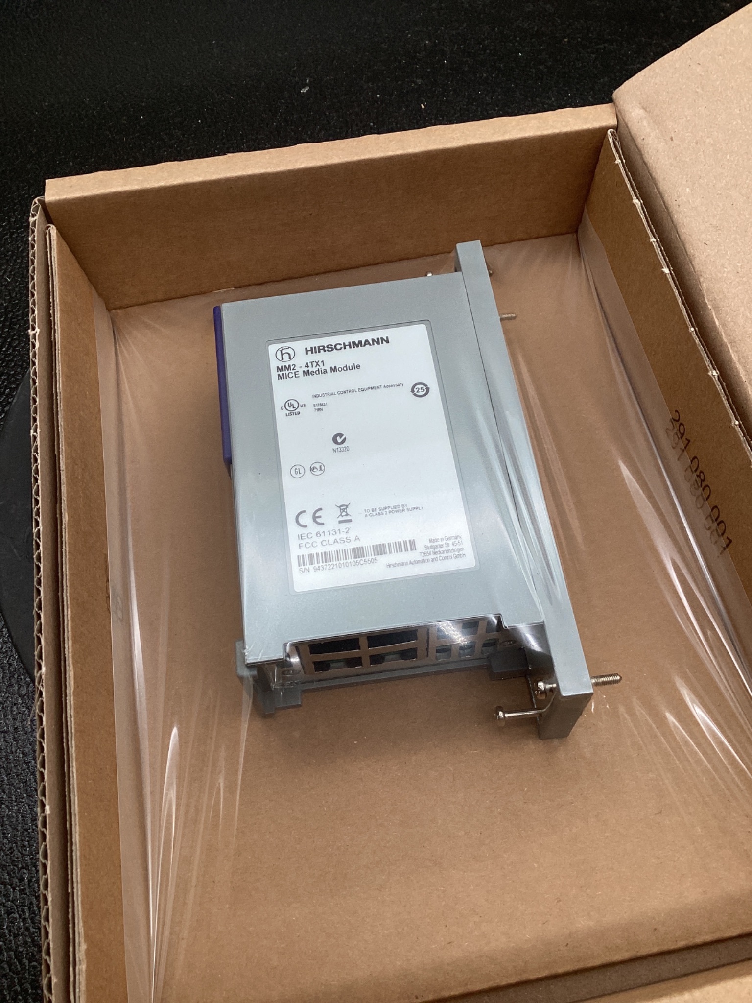 HIRSCHMANN MM2-4TX1 MICE Media Module 4-Port RJ45 10/100 Mbps DIN Mount NEW 5