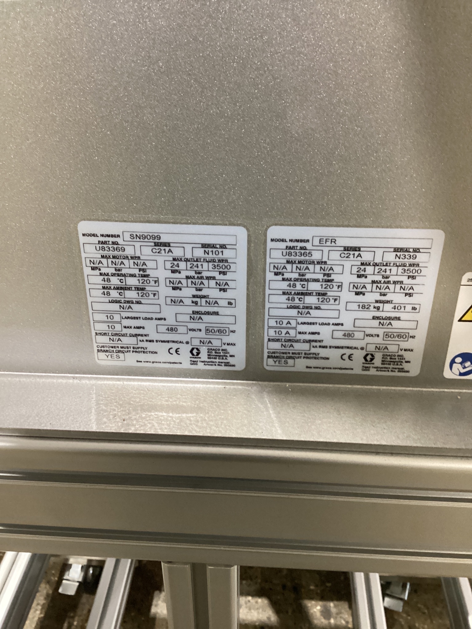 GRACO EFR SN9101 SN9099 Electric Fixed Ratio Dispense System NEW 5