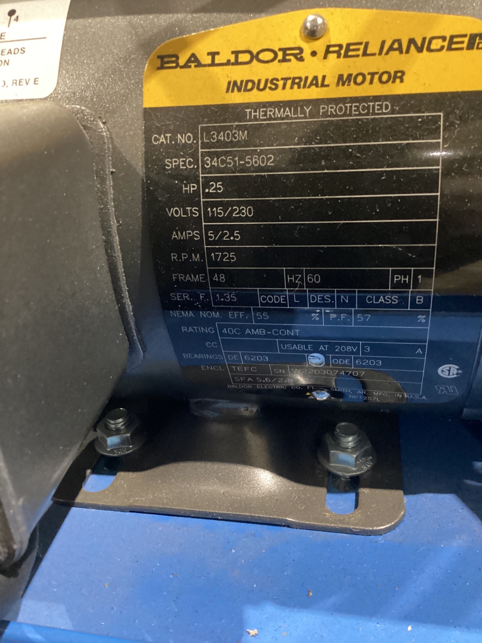 MORSE 2-305-E1 Explosion-Proof Double Can Tumbler Mixer 1/4 HP USED 3