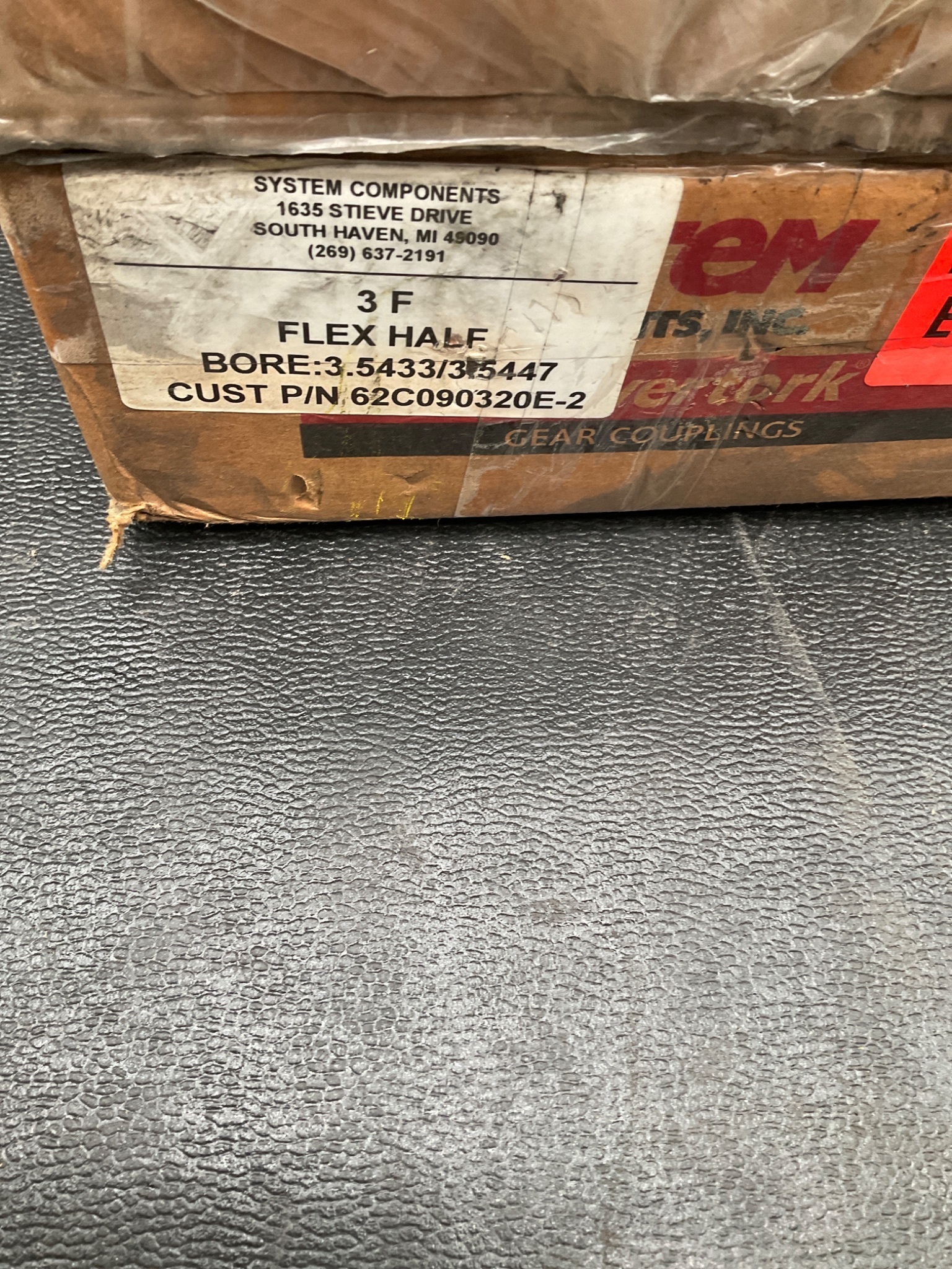SYSTEM COMPONENTS 3F FLEX HALF Gear Coupling USED 4