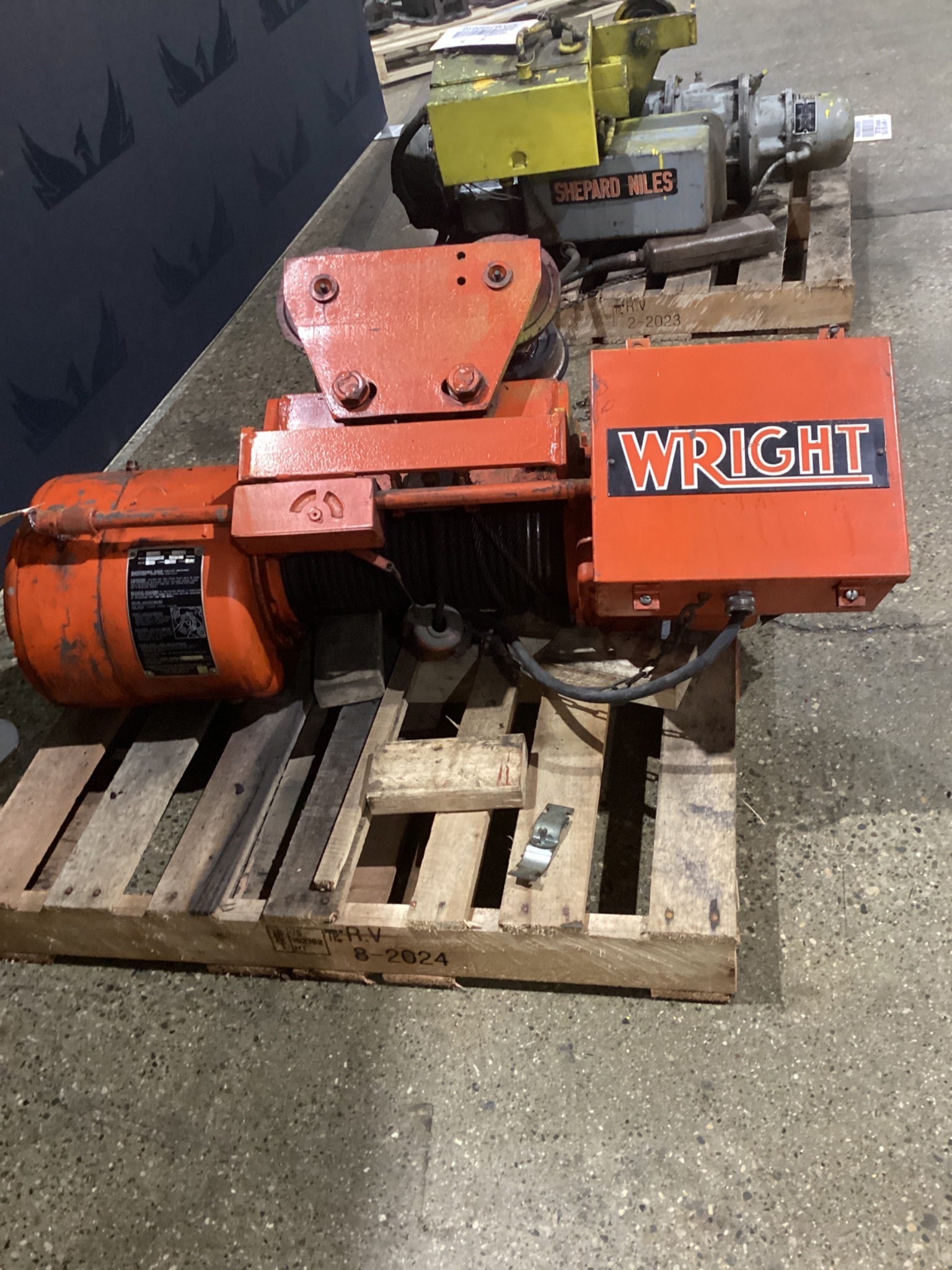 WRIGHT W1SP4P 2-Ton Electric Chain Hoist USED 1