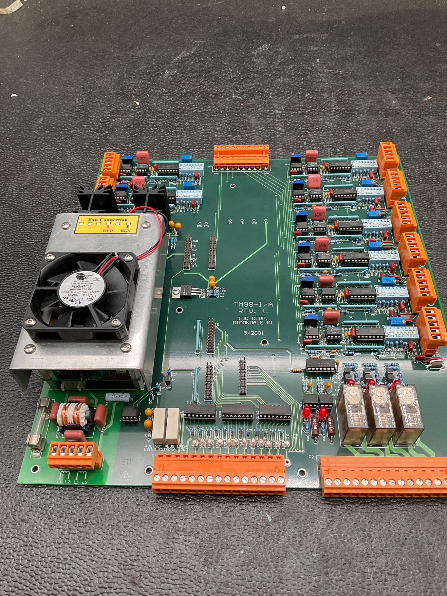 IDC TM98-I/A Power Interface Module w/ Fan USED 6