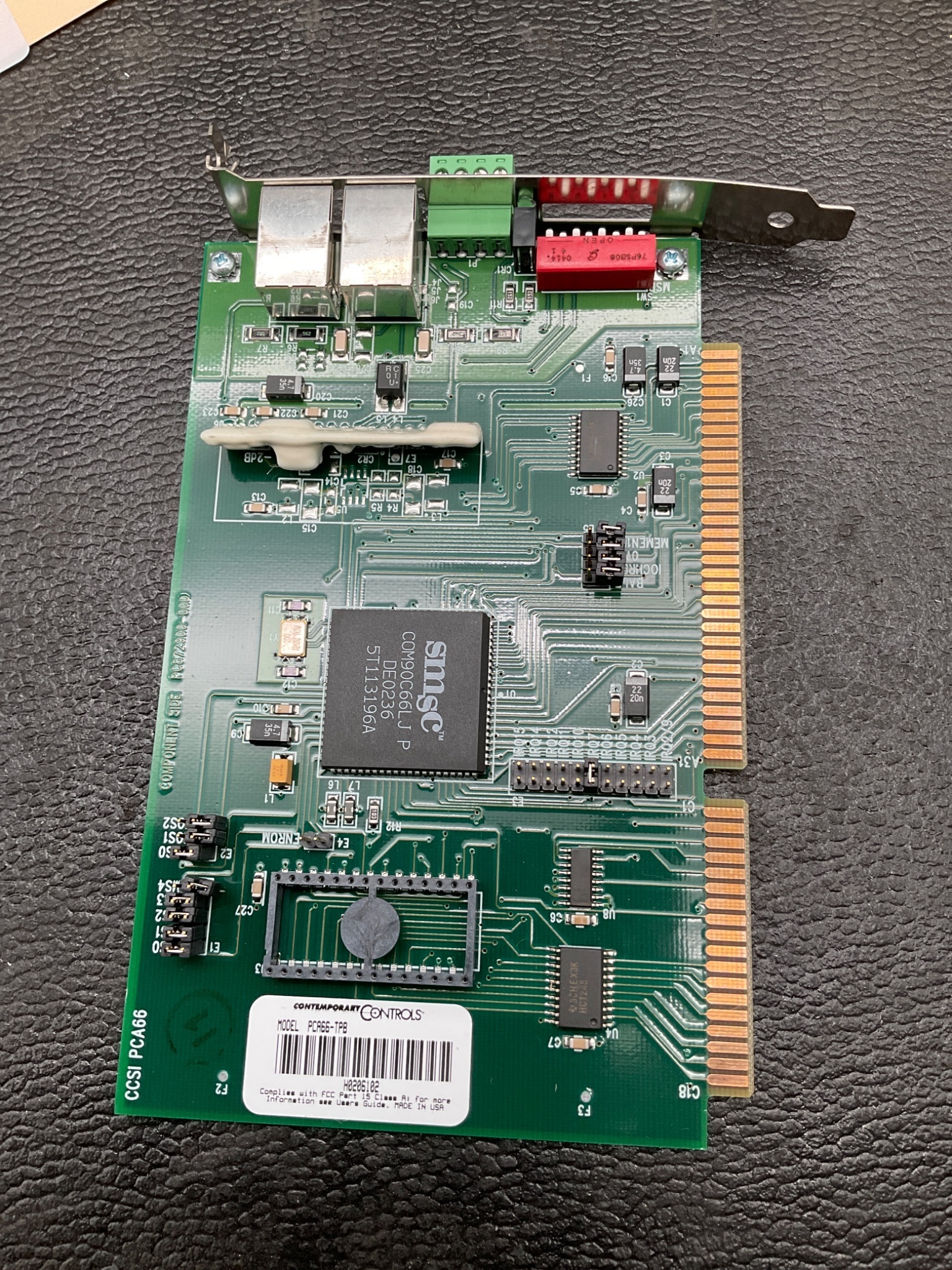 CONTEMPORARY CONTROLS PCA66-TPB ARCNET Interface Module USED 5