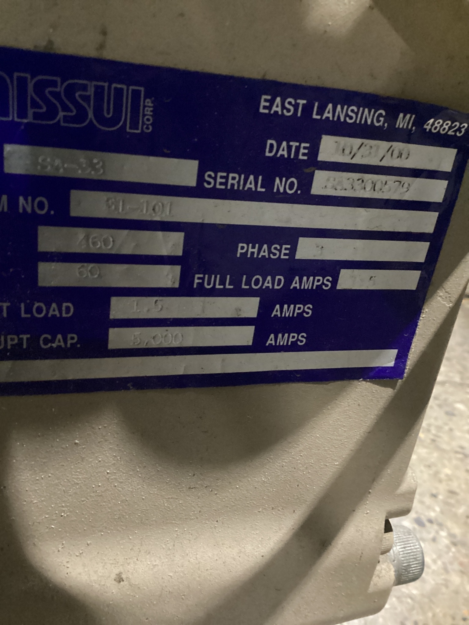 NISSUI SA-33 Low-Speed Screenless Granulator 230V 1HP USED 6