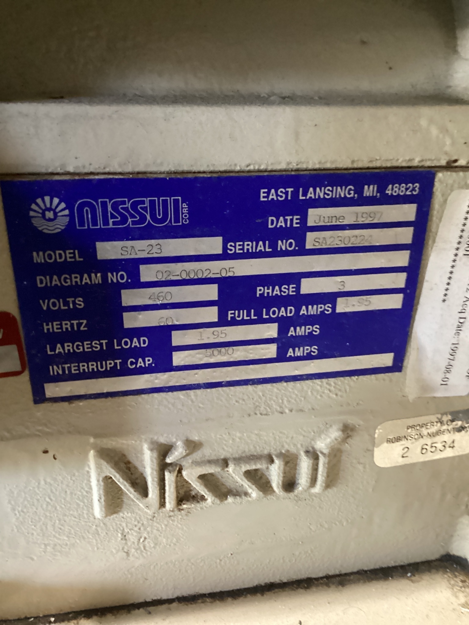 NISSUI SA-23 Low-Speed Screenless Granulator 460V USED 4