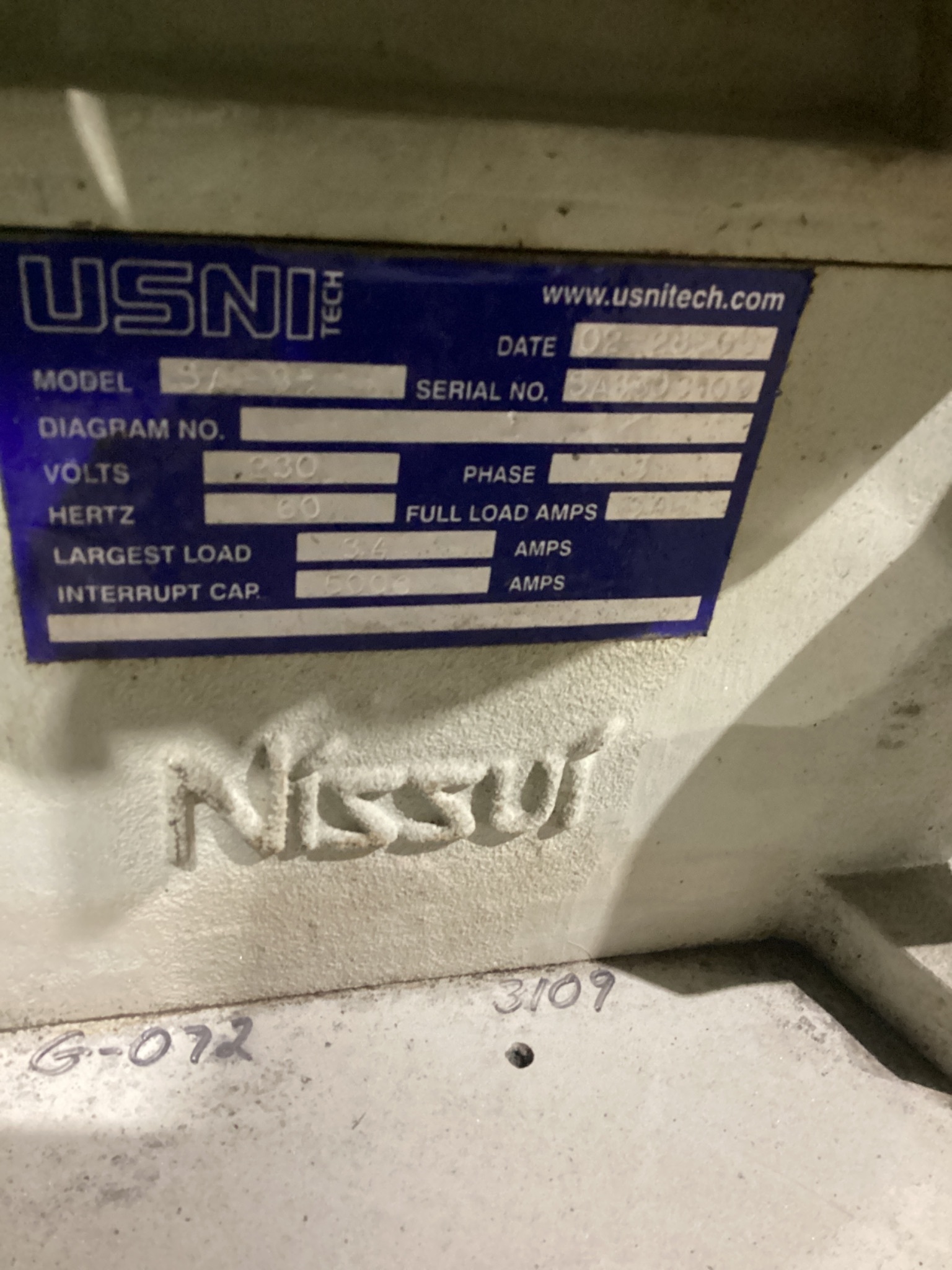 NISSUI SA-23 Low-Speed Screenless Granulator 460V USED 4