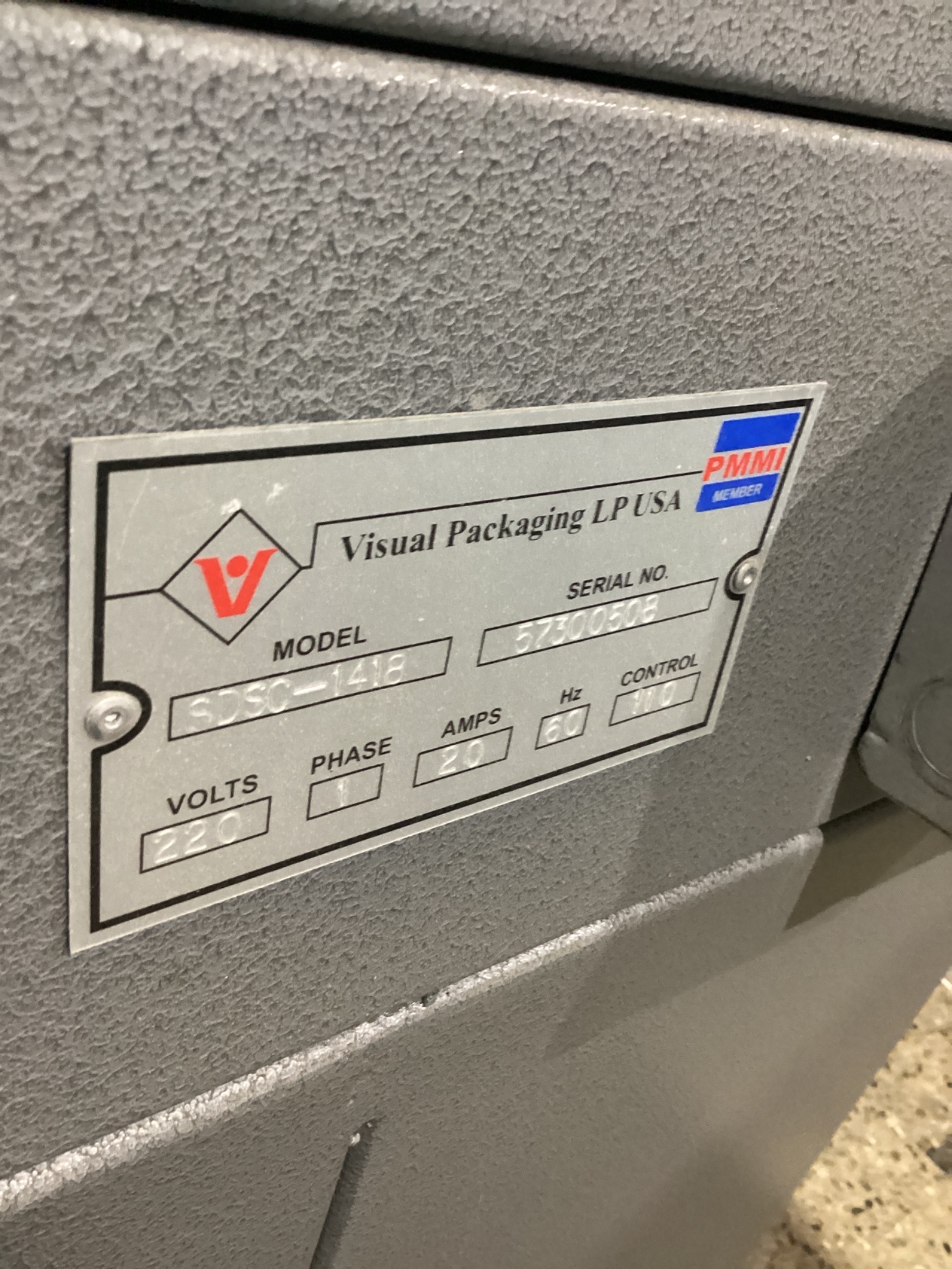 VISUAL PACKAGING LP USA SDSC-1418 PACKAGING AND SHIPPING EQUIPMENT USED 4