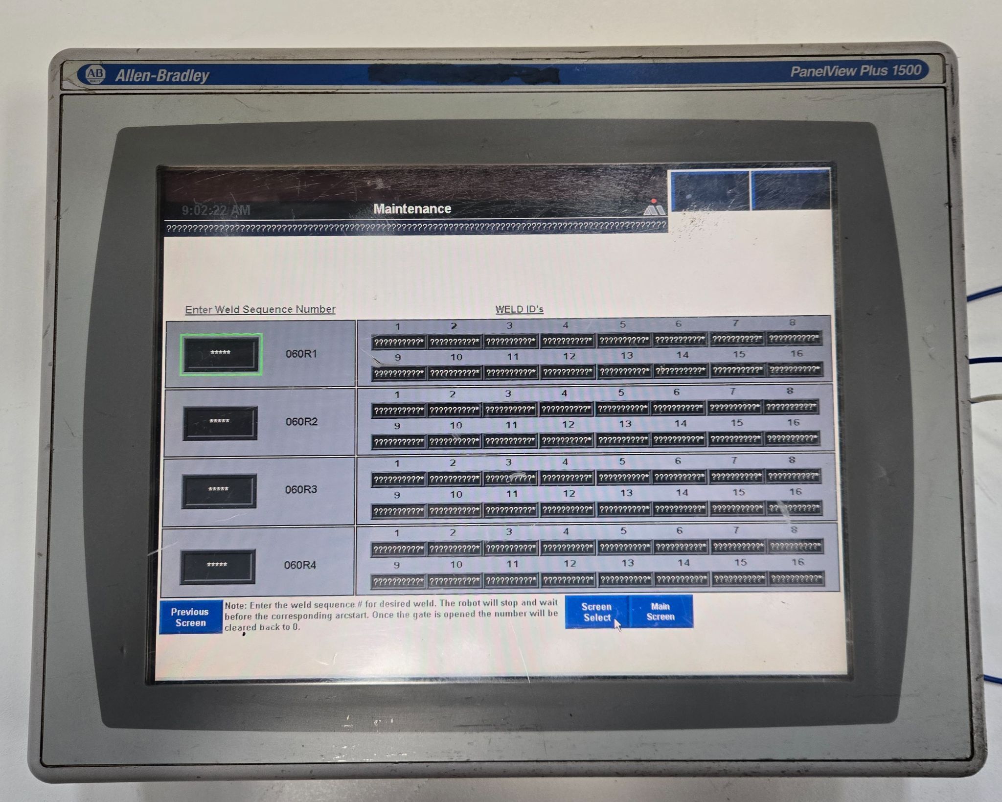ALLEN BRADLEY 2711P-T15C4D8 PANELVIEW PLUS 1500 SERIES A USED 0