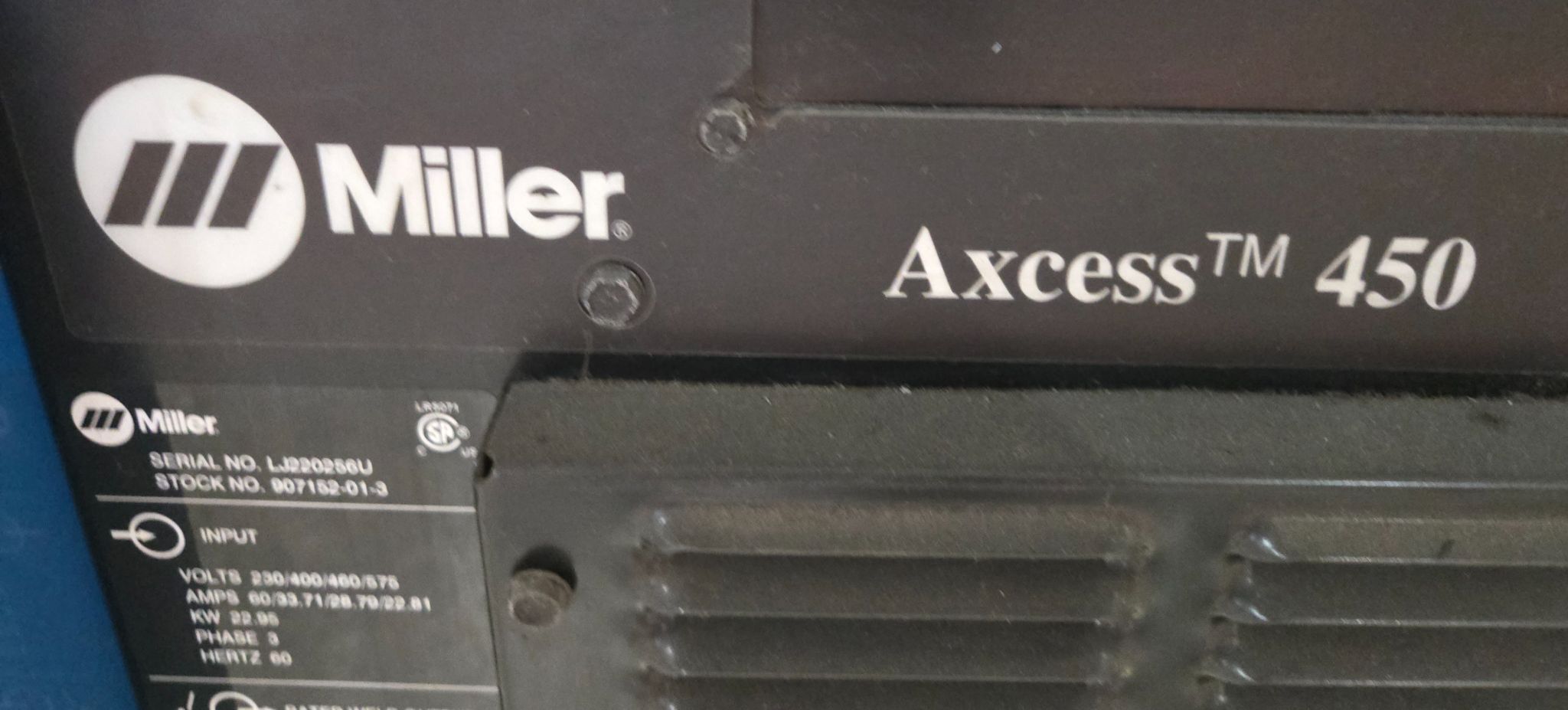 MILLER AXCESS 450 ARC WELDER USED 5