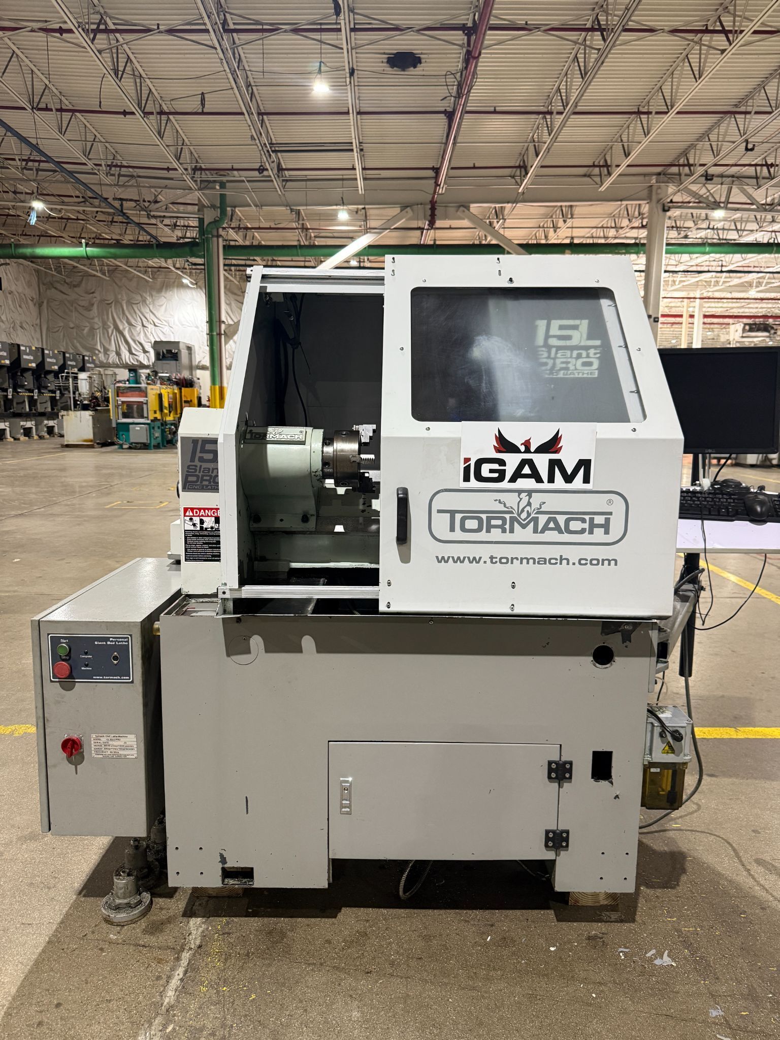 2017 TORMACH 15L SLANT-PRO CNC LATHE WITH 8 STATION TURRET USED 0