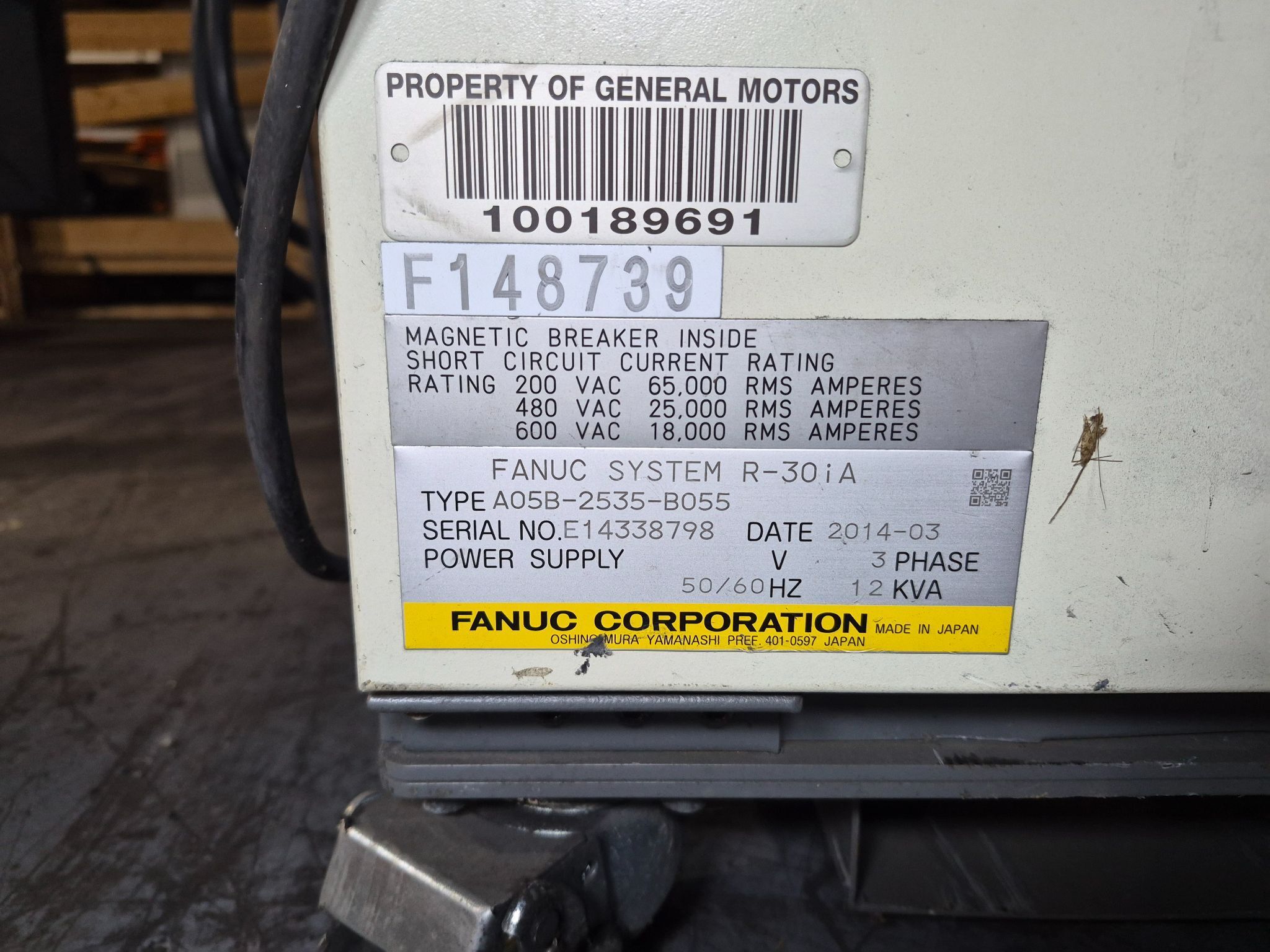 FANUC R-2000iB/210F Complete w/ R-30iA Controls USED 13