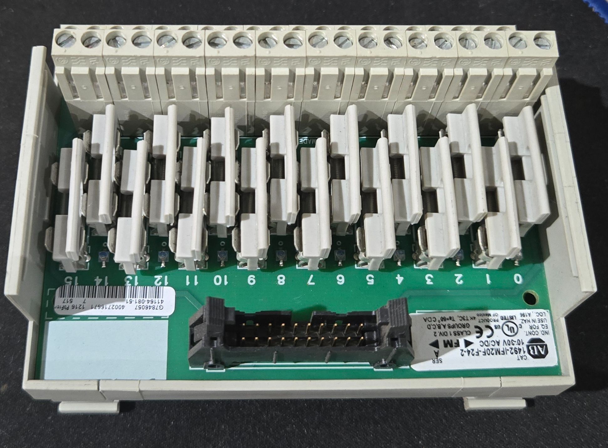 ALLEN BRADLEY 1492-IFM20F-F24-2 20 POINT TERMINATION MODULE SER A USED 1