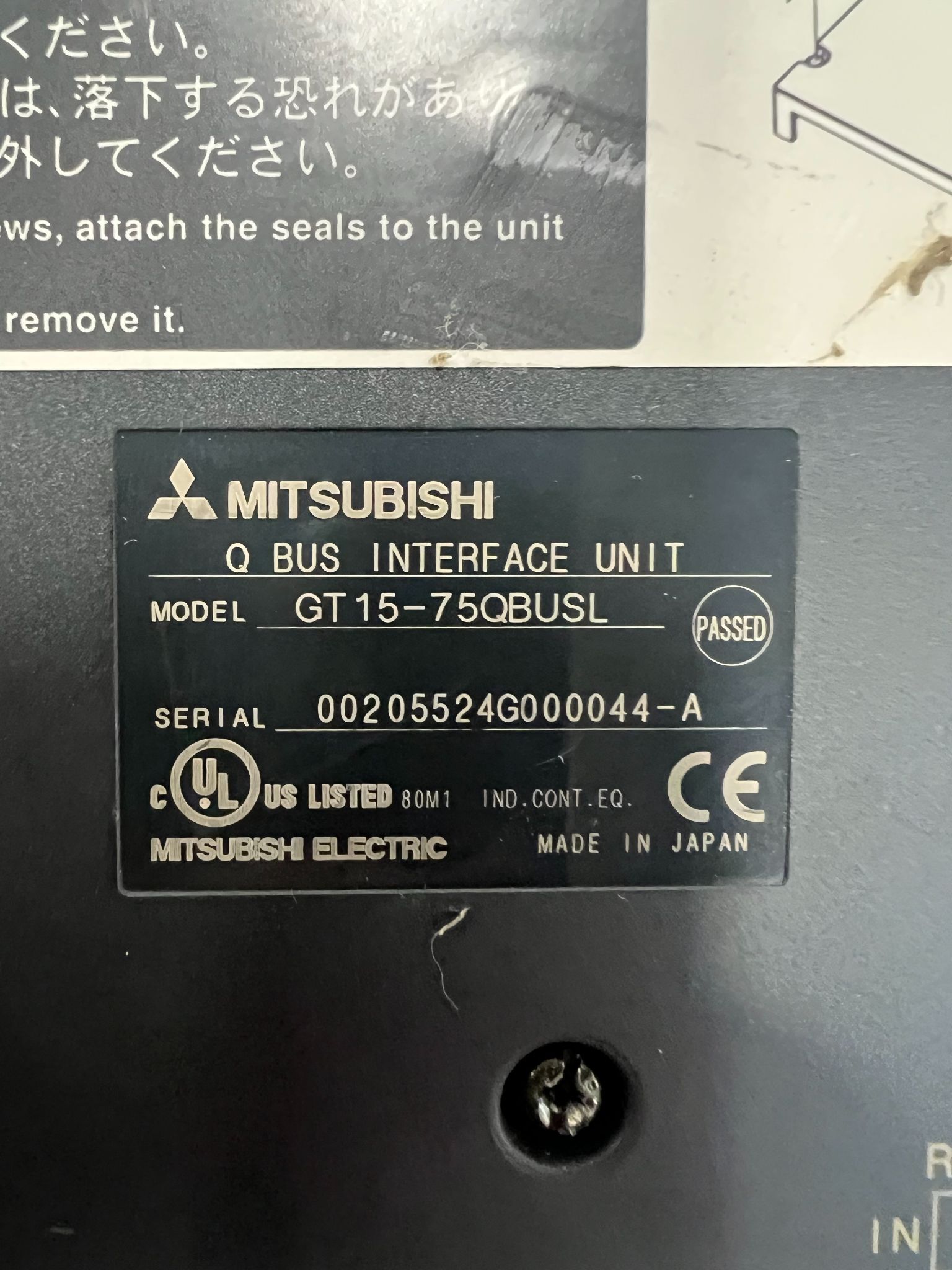 MITSUBISHI GT15-75QBUSL PLCS/MACHINE CONTROL USED 2