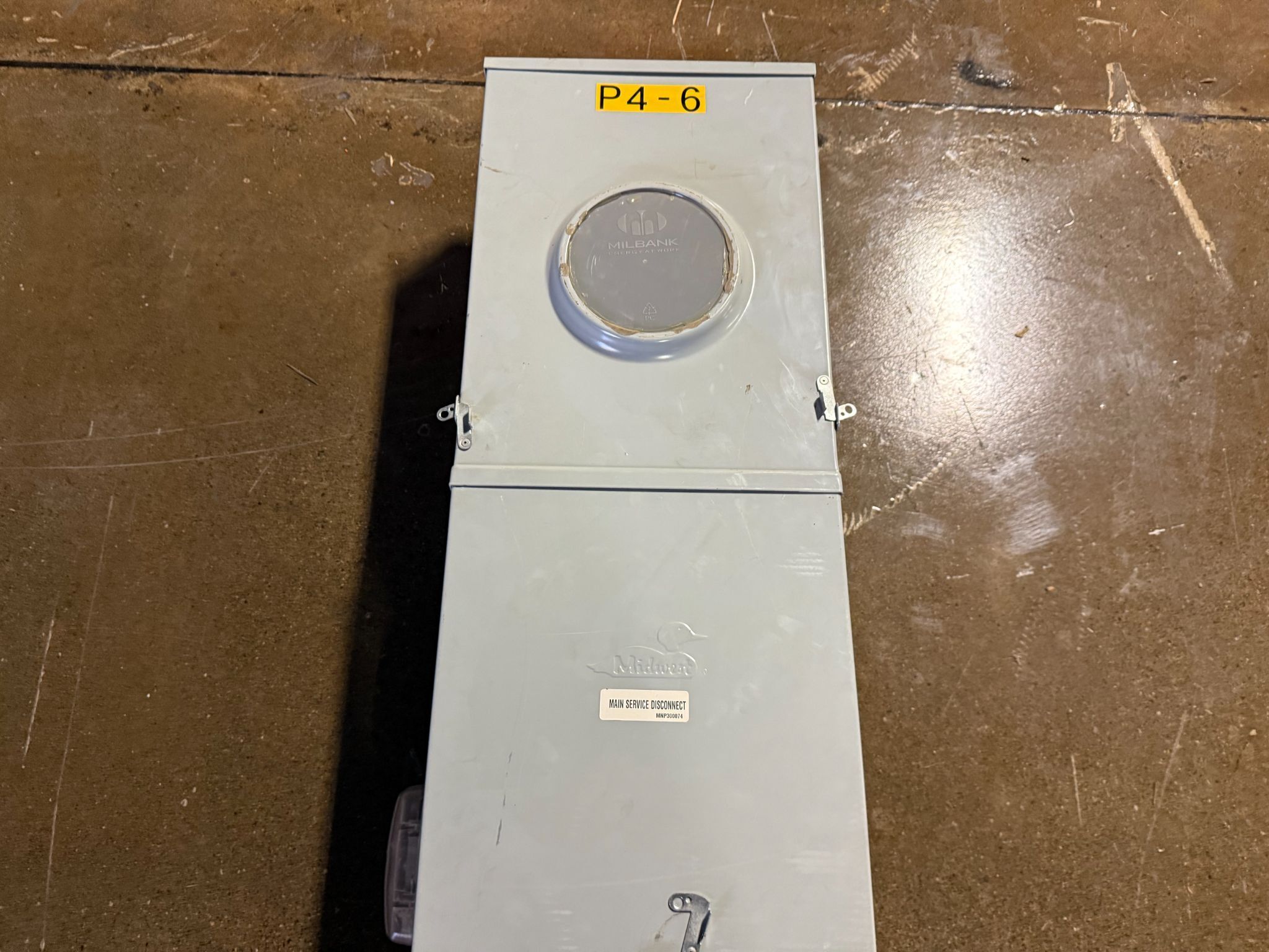 Midwest Electric 200A MNP700054 Pedestal Service Entrance 120/240V, 1PH USED 3
