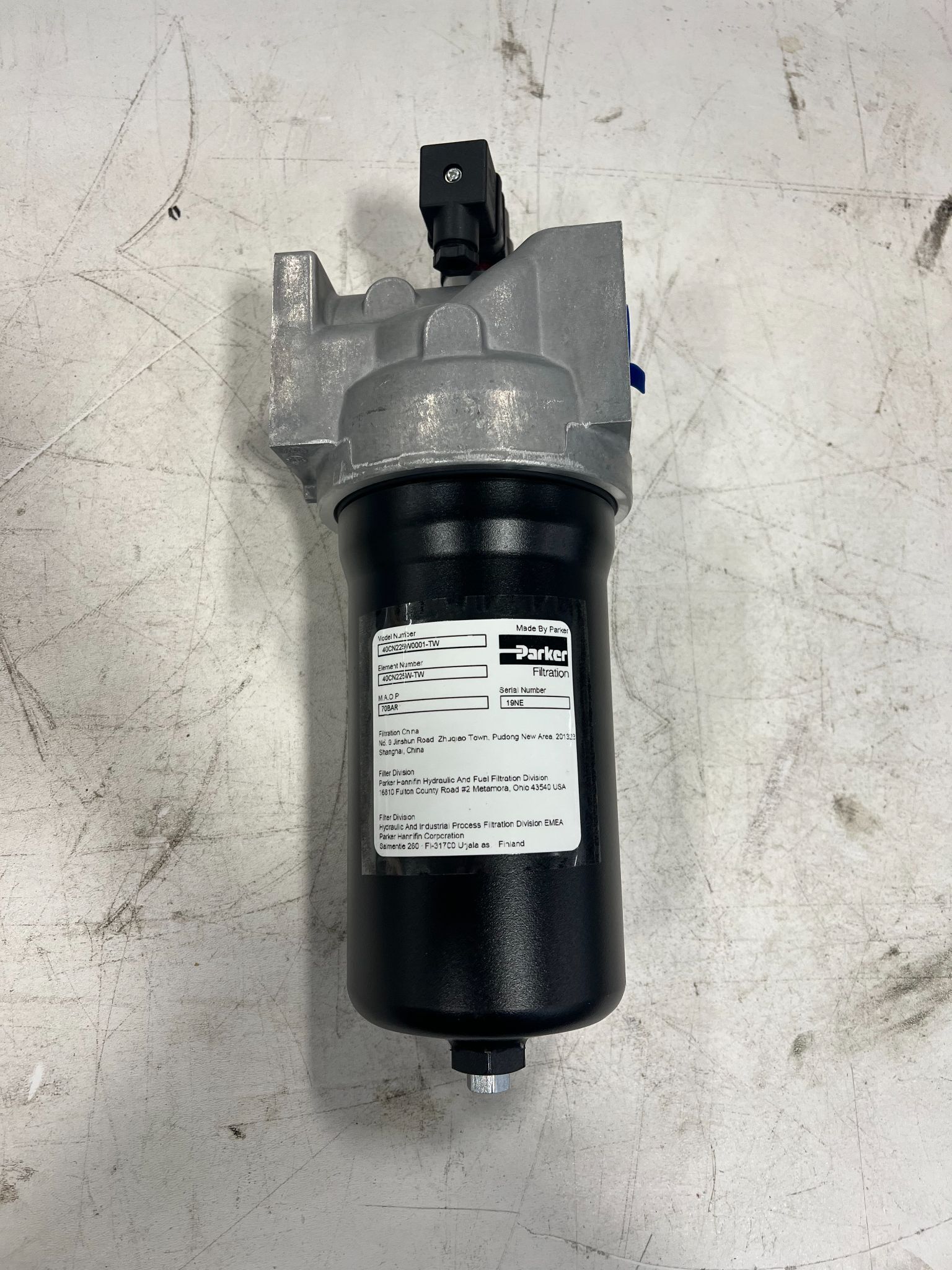 PARKER 40CN225W0001-TW FILTER 70 BAR NEW 3
