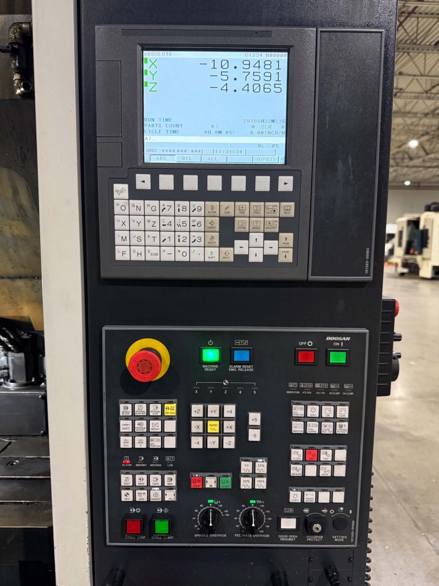 2018 DOOSAN T 3600D CNC DRILL TAP CENTER USED 6