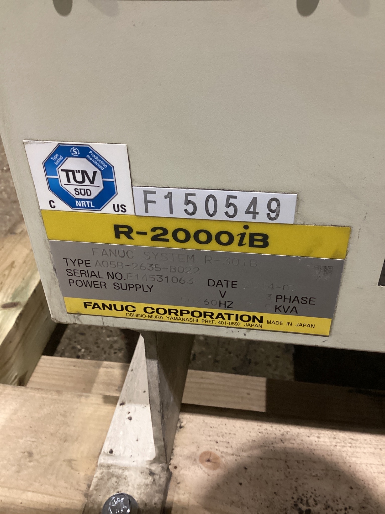 FANUC R-2000iB/210F Complete w/ R-30iB Controls USED 5