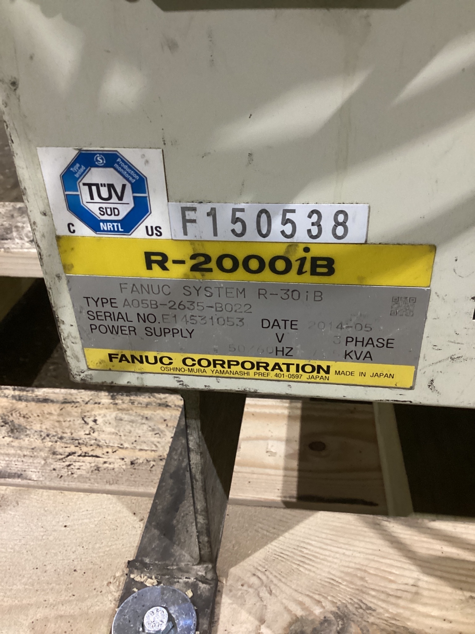 FANUC R-2000iB/210F Complete w/ R-30iB Controls USED 8