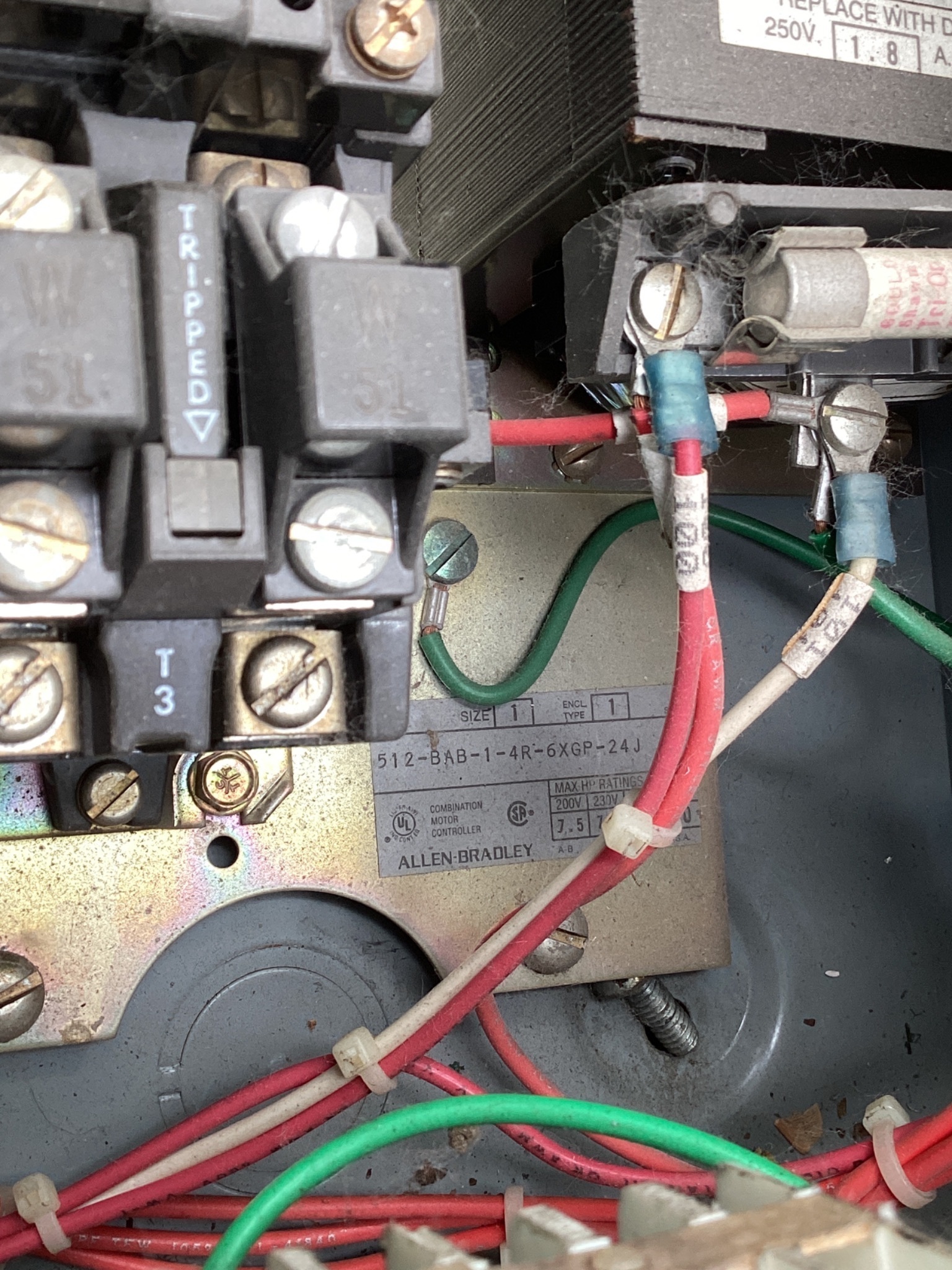 ALLEN BRADLEY BULLETIN 512 Combination Controller with Transformer USED 6