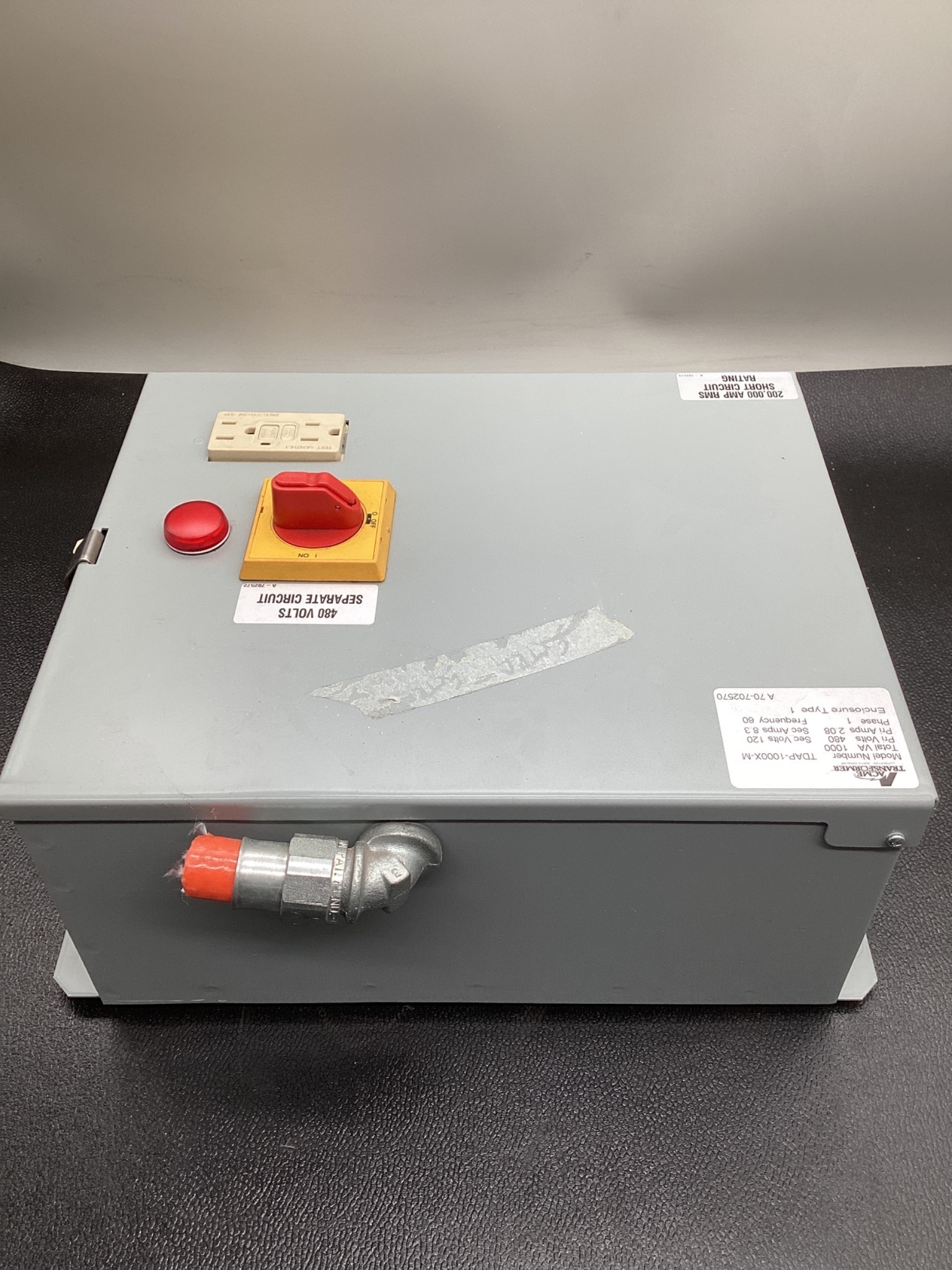 ACME TDAP-1000X-M 1KVA Transformer Disconnect USED 2