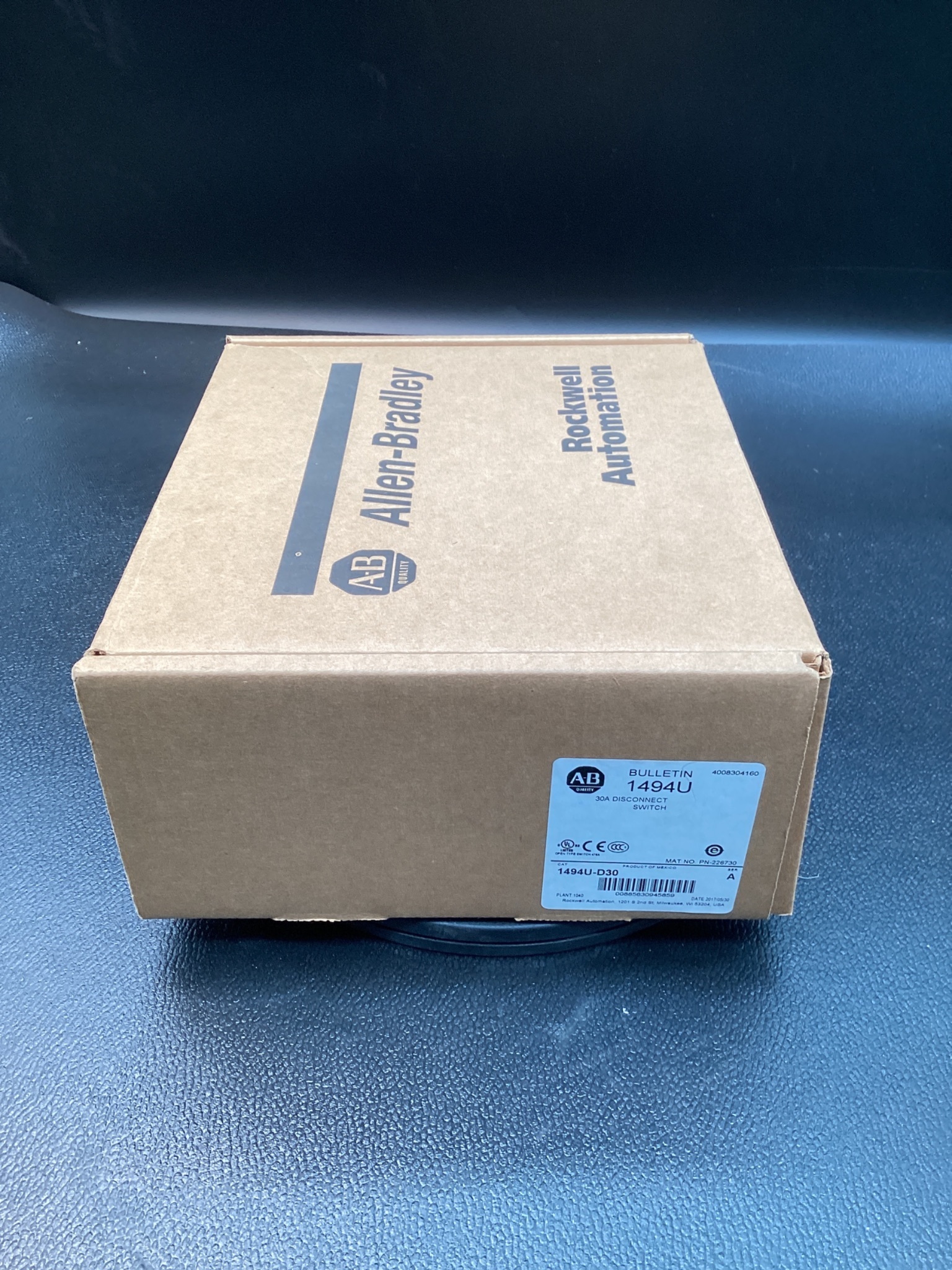 ALLEN BRADLEY 1494U-D30 30A Disconnect Switch NEW 3