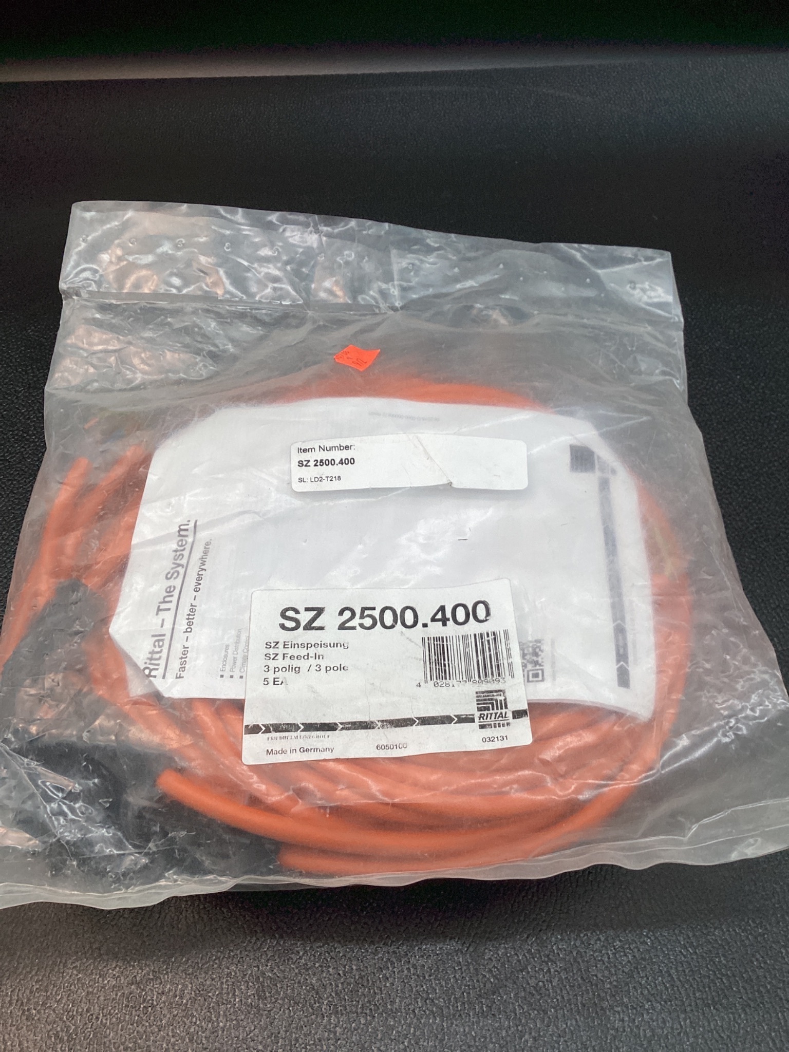 RITTAL SZ 2500.400 LED System Light Cable 3-Pole 3000mm NEW (5 Pack) 0