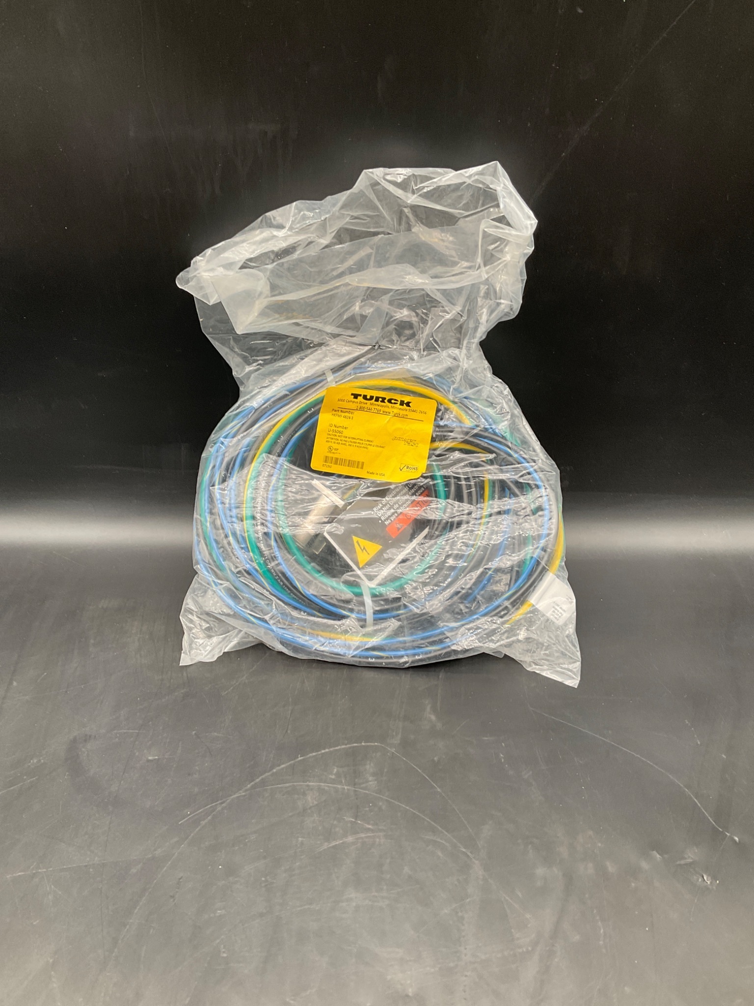 TURCK HKFMF 4824-3 Powerfast Receptacle 4-Pin M40 Female Flange NEW 1