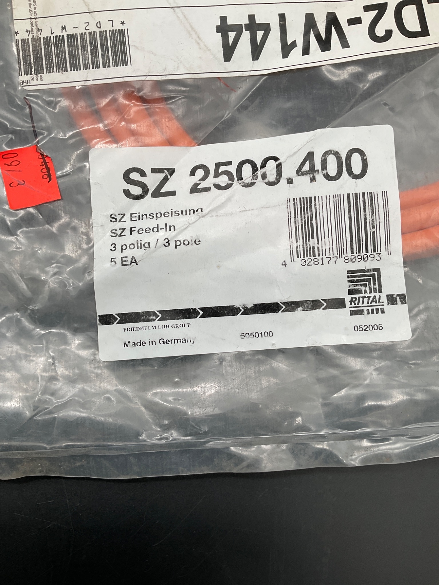 RITTAL SZ 2500.400 LED System Light Cable 3-Pole 3000mm NEW 2