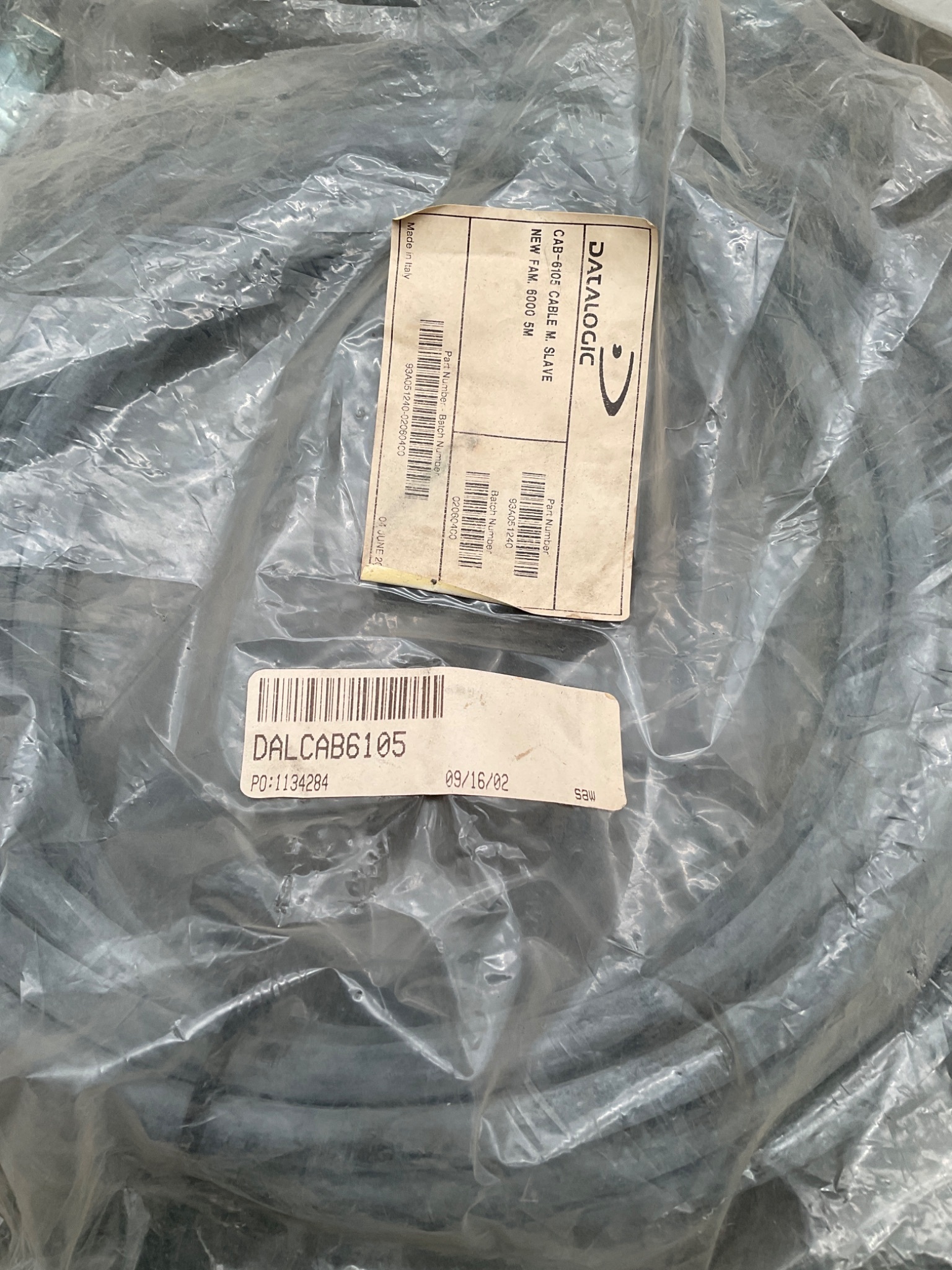 DATALOGIC 93A051240 CAB-6105 M. Slave Ethernet Cable NEW 4