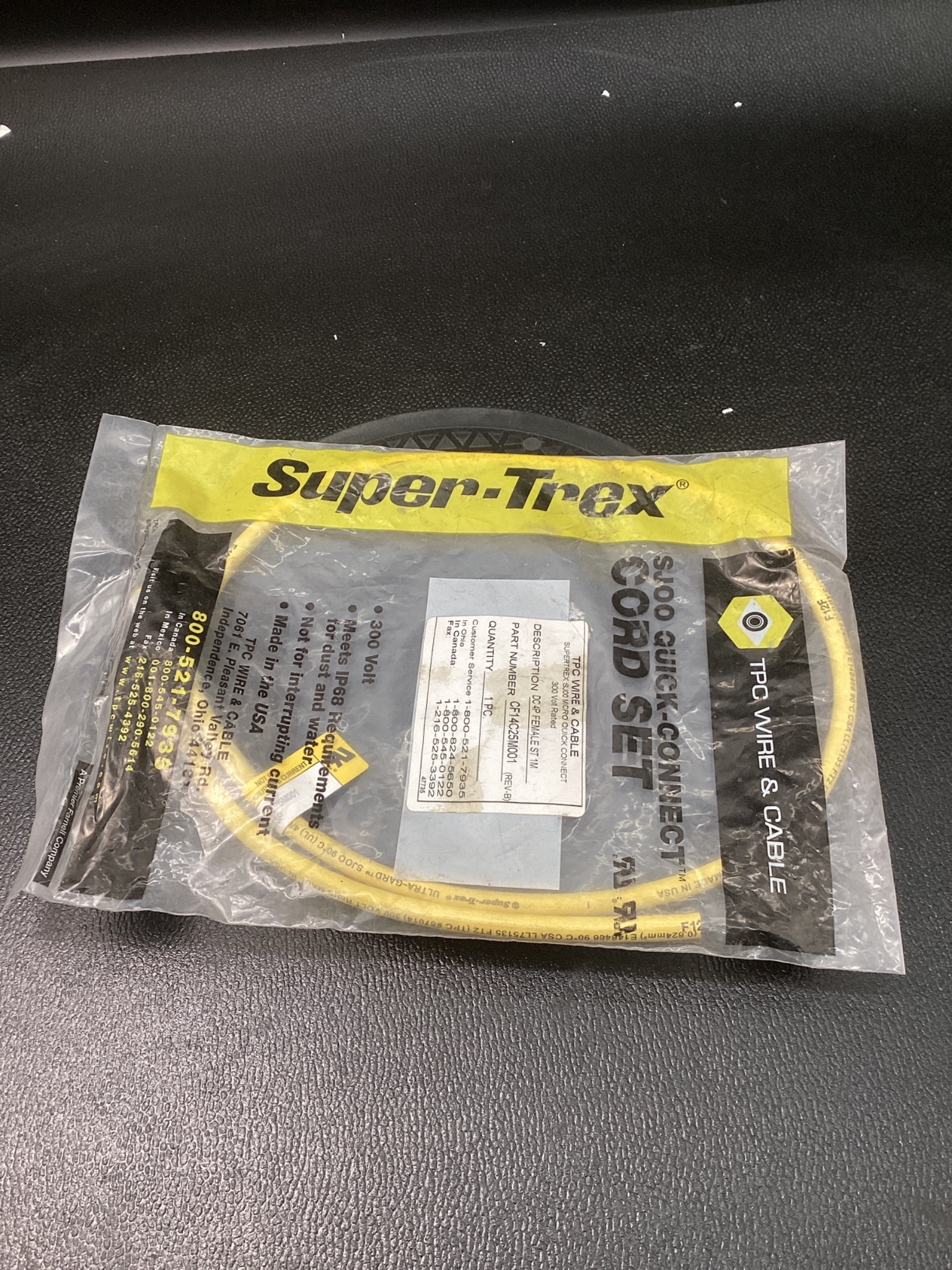 TPC CF14C25M001 DC 4P Female Straight Cable 1M NEW 0