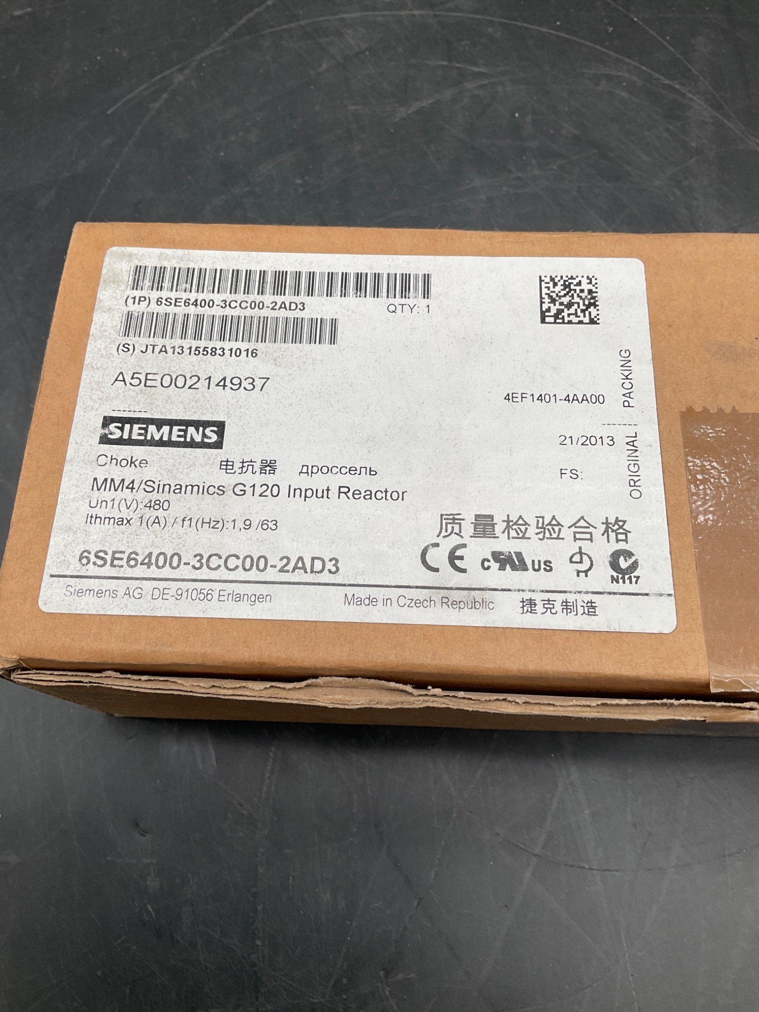 SIEMENS 6SE6400-3CC00-2AD3 Micromaster 4 AC Choke Module NEW 1