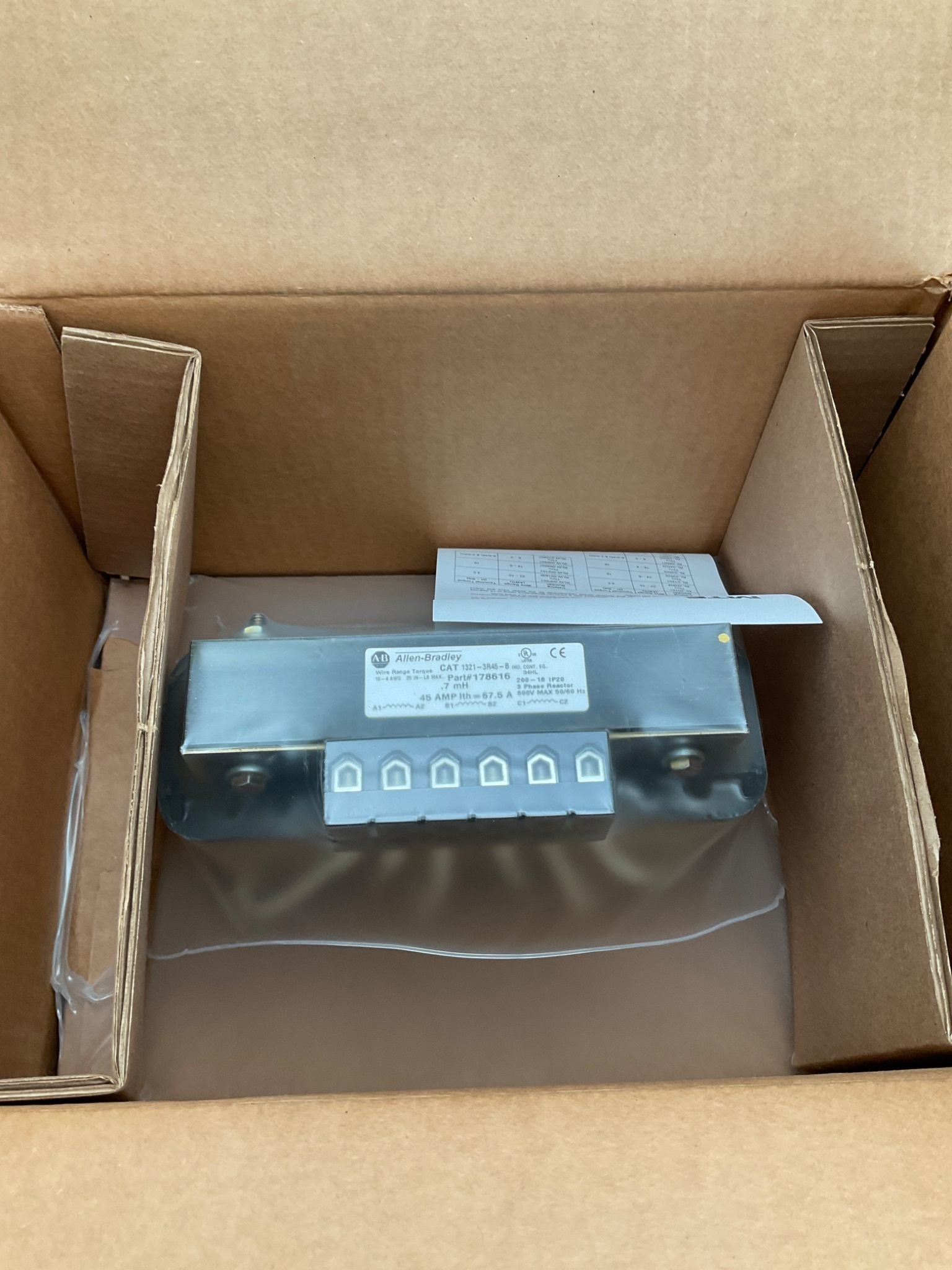ALLEN BRADLEY 1321-3R45-B Line Reactor 45A 690V NEW 1
