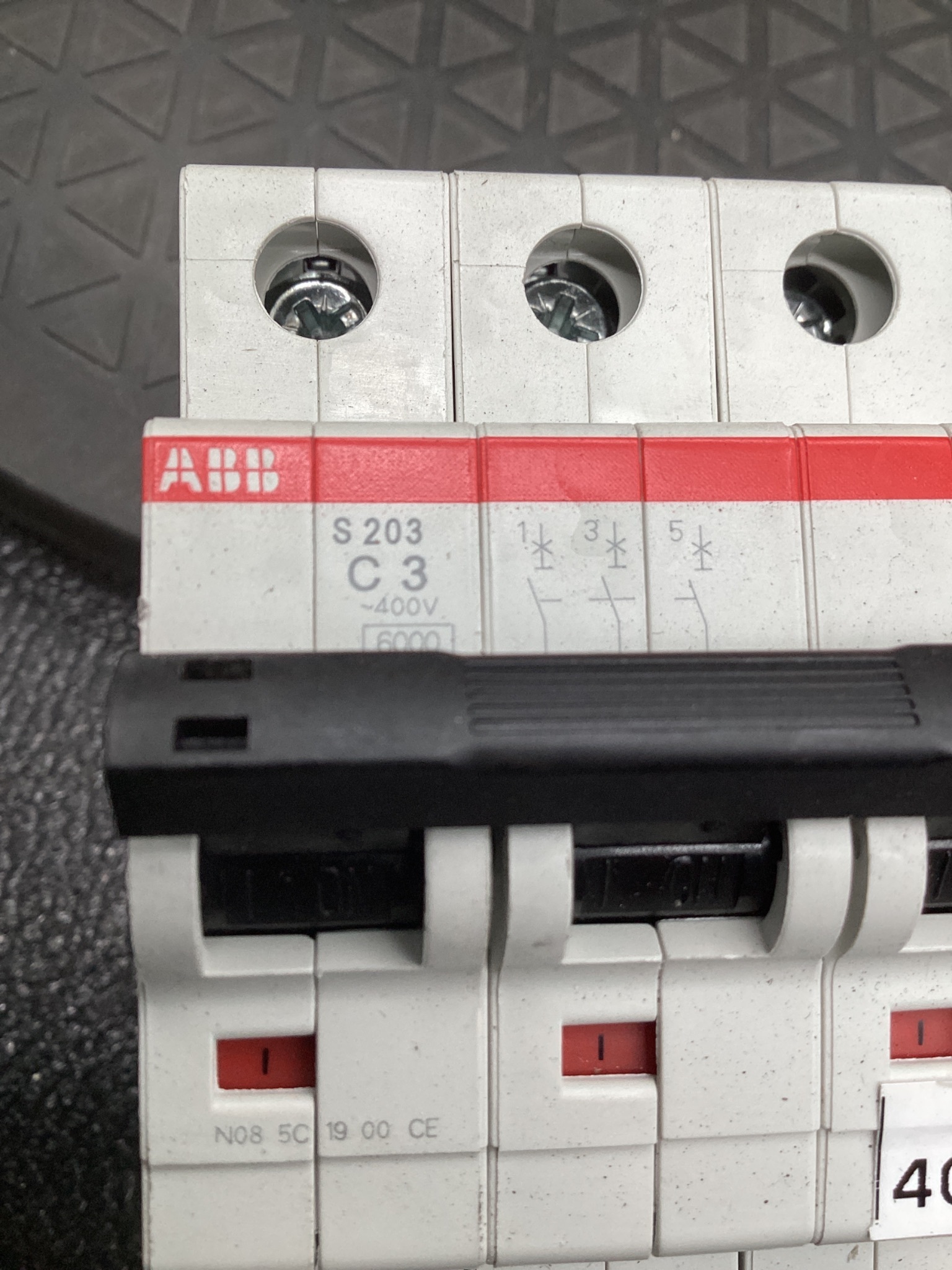 ABB S203-C3 3-Pole Circuit Breaker USED 4
