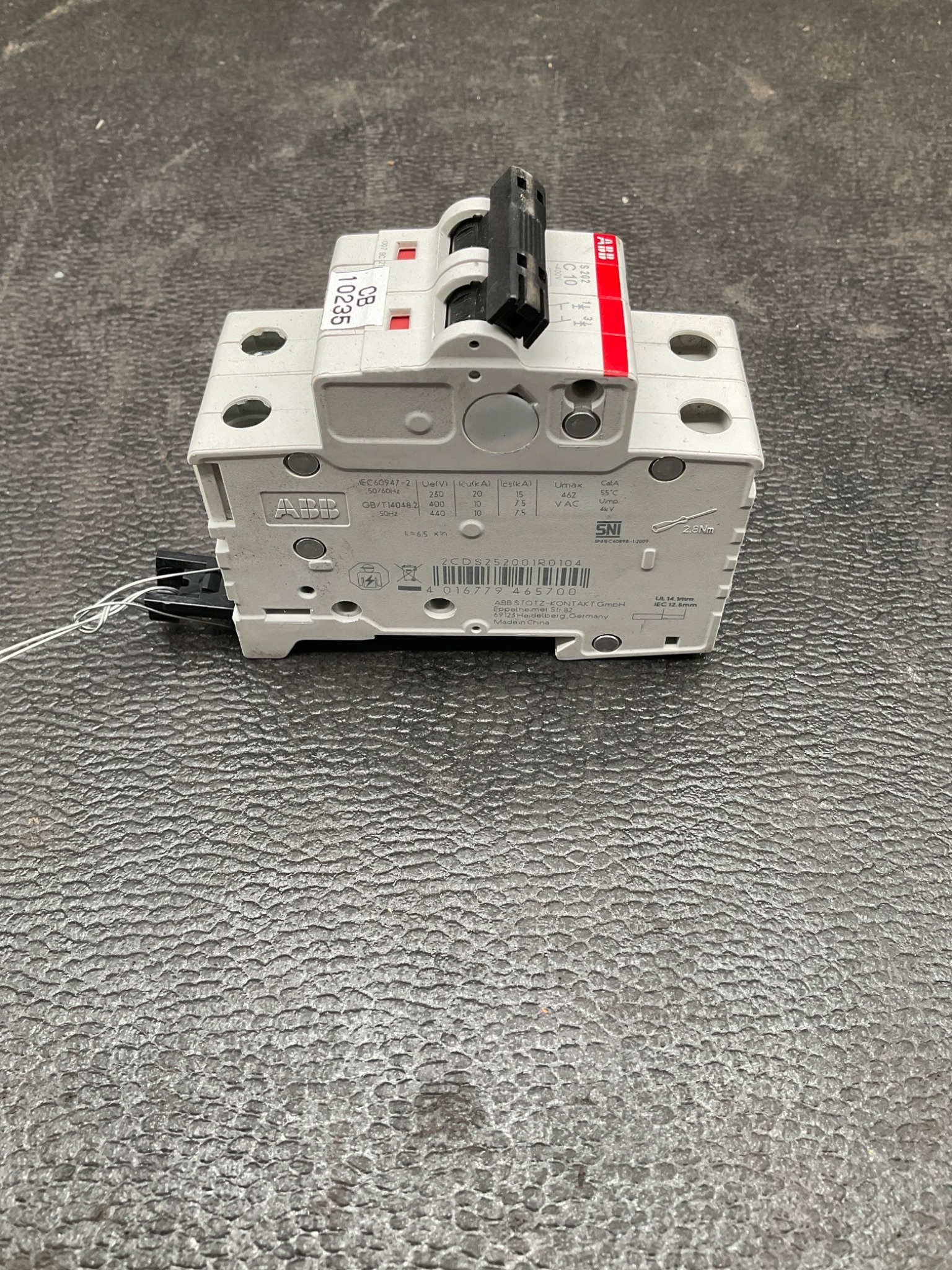 ABB S202-C10 2-Pole Circuit Breaker USED 4