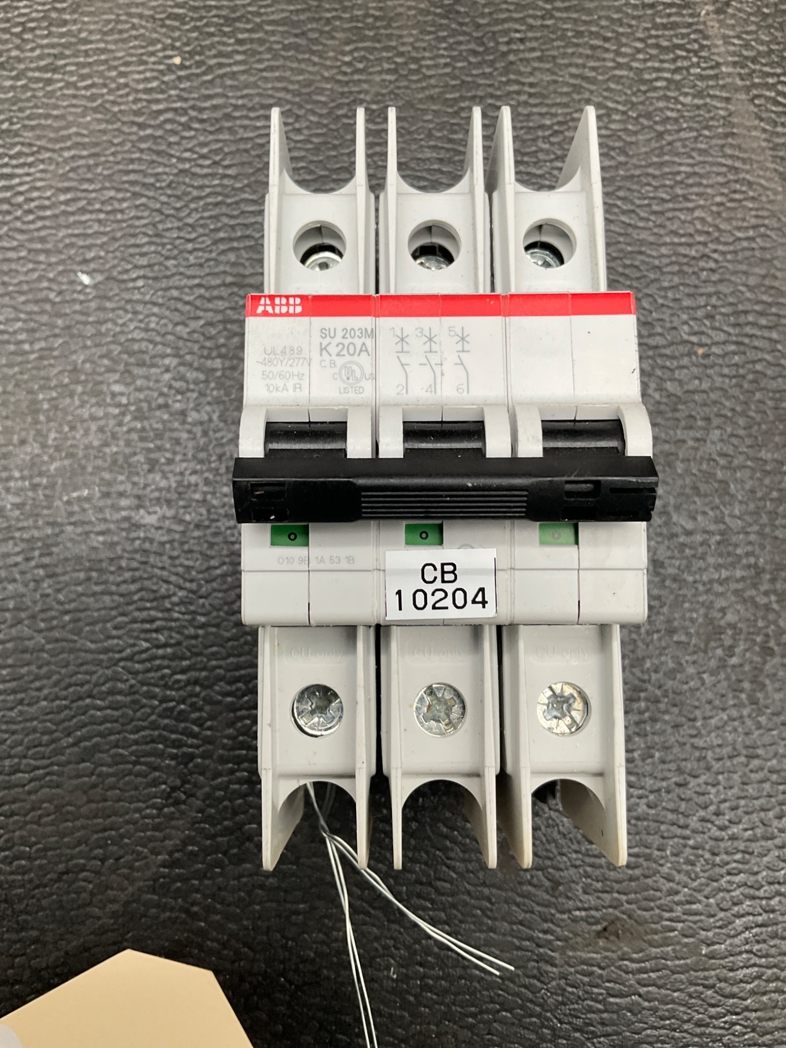 ABB SU203M-K20A 3-Pole Miniature Circuit Breaker USED 1