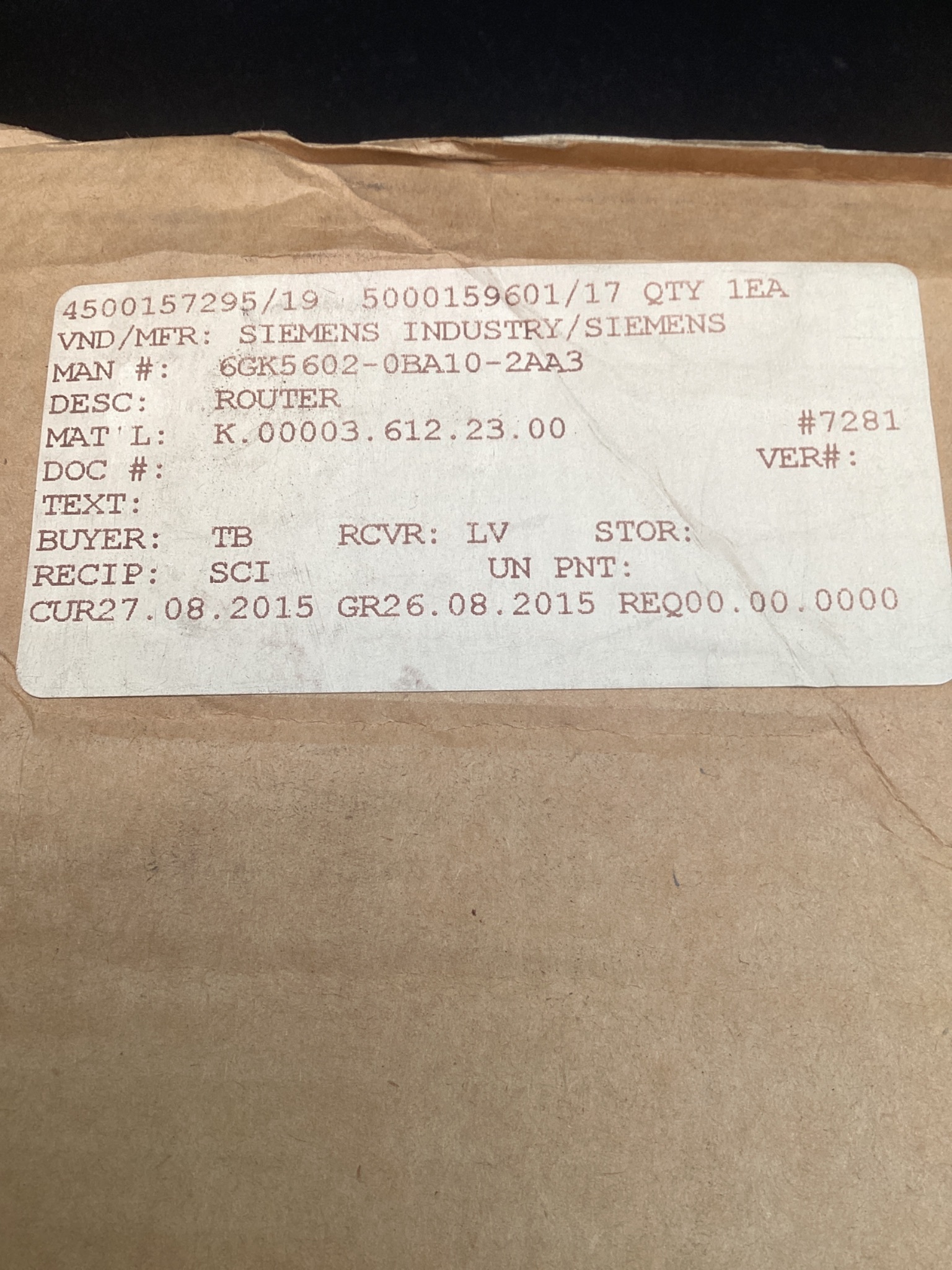 SIEMENS 6GK5602-0BA10-2AA3 SCALANCE NET Security Module NEW 7