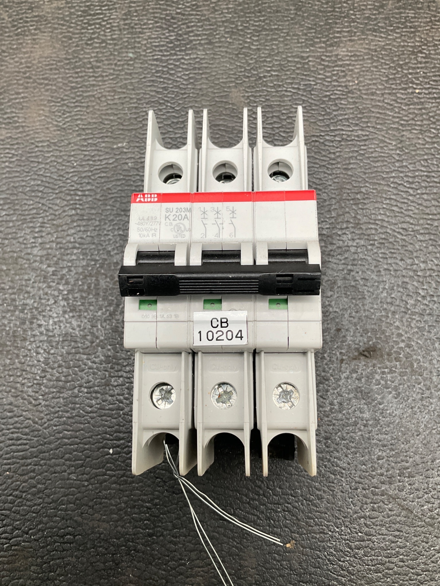 ABB SU203M-K20A 3-Pole Miniature Circuit Breaker USED 3