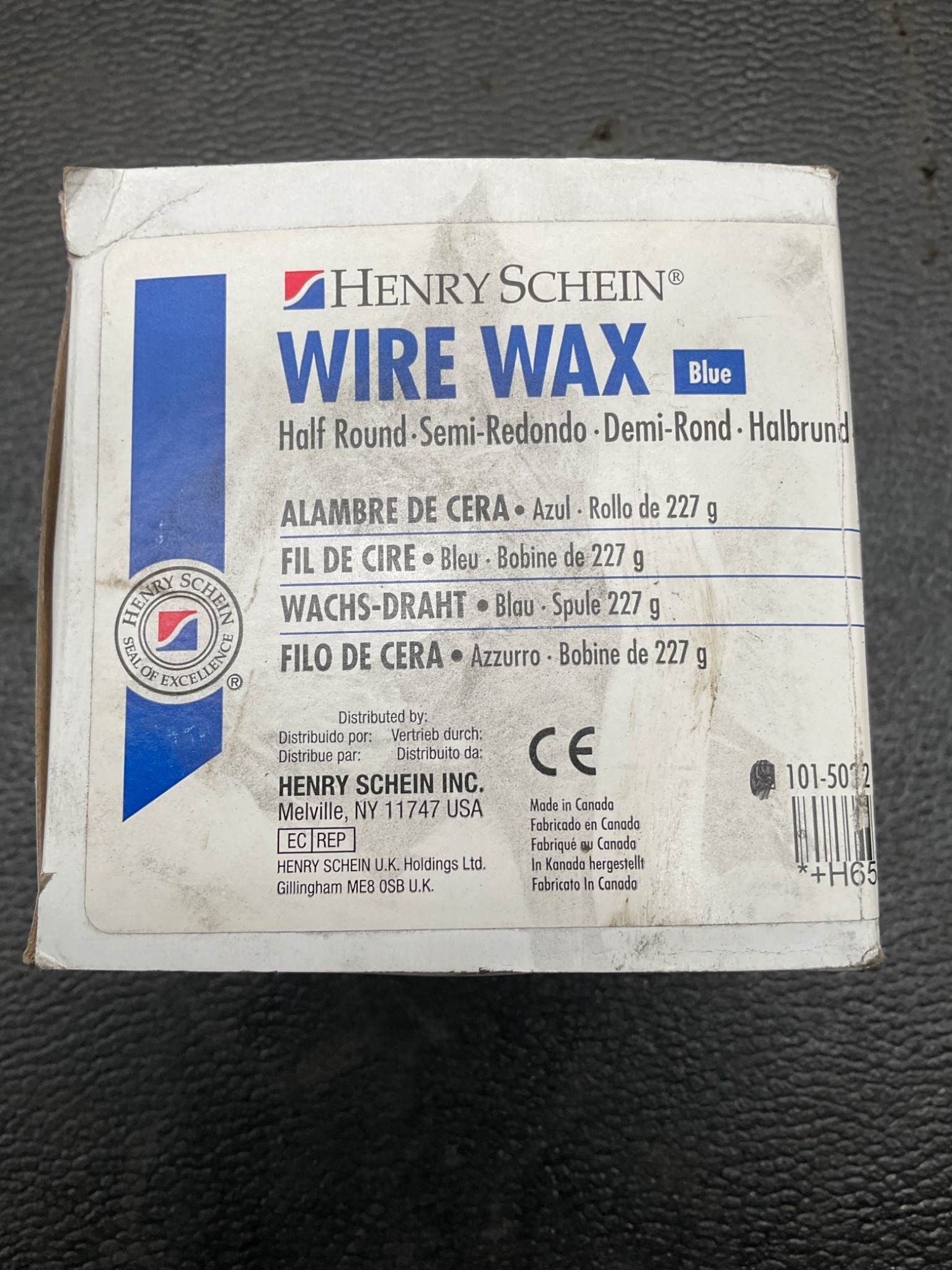 HENRY SCHEIN 101-5032 6 Gauge Blue Wire Wax NEW 0