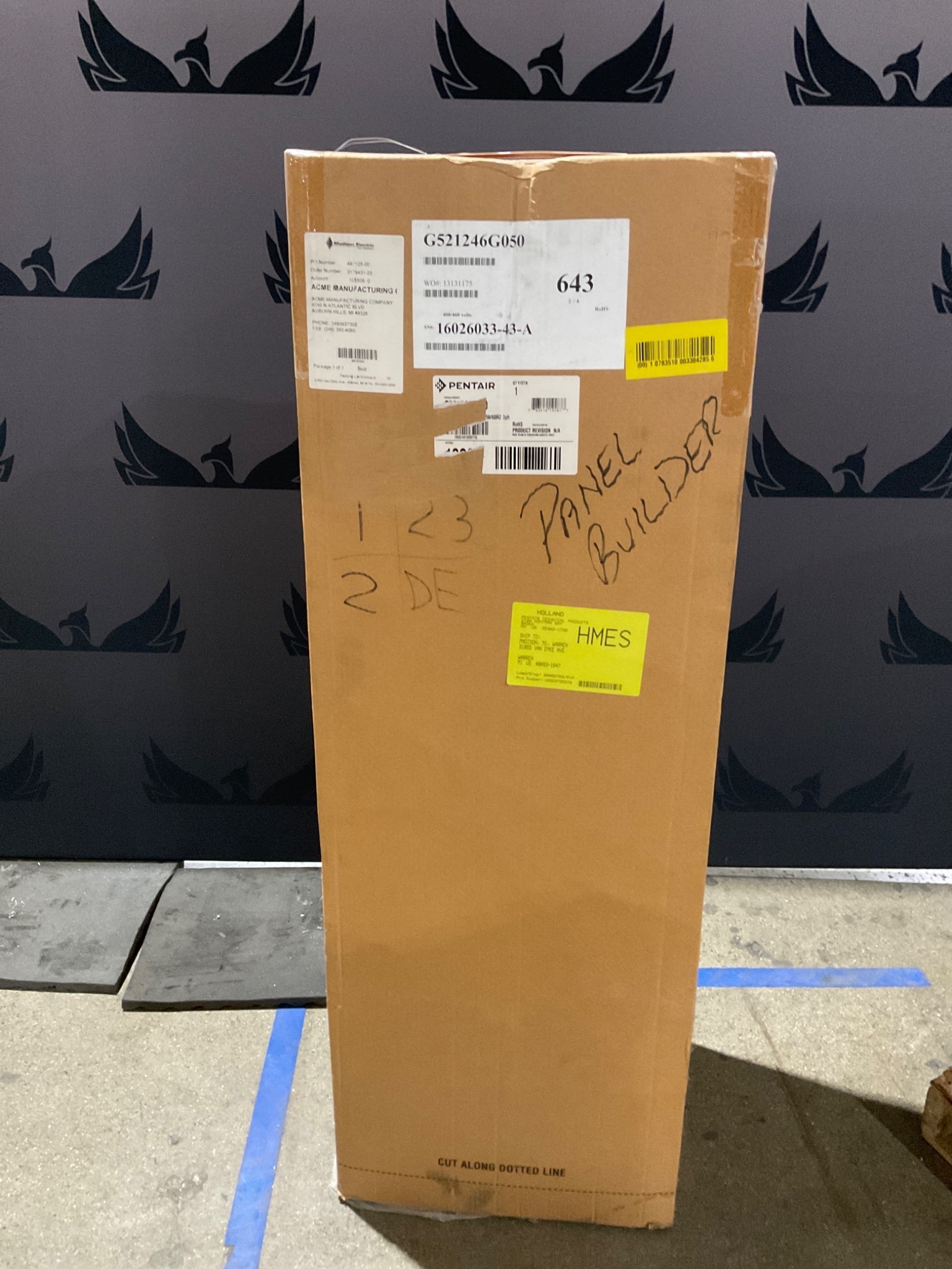 PENTAIR G521246G050 Enclosure AC Unit 12000 BTU 460V 3PH NEW 2