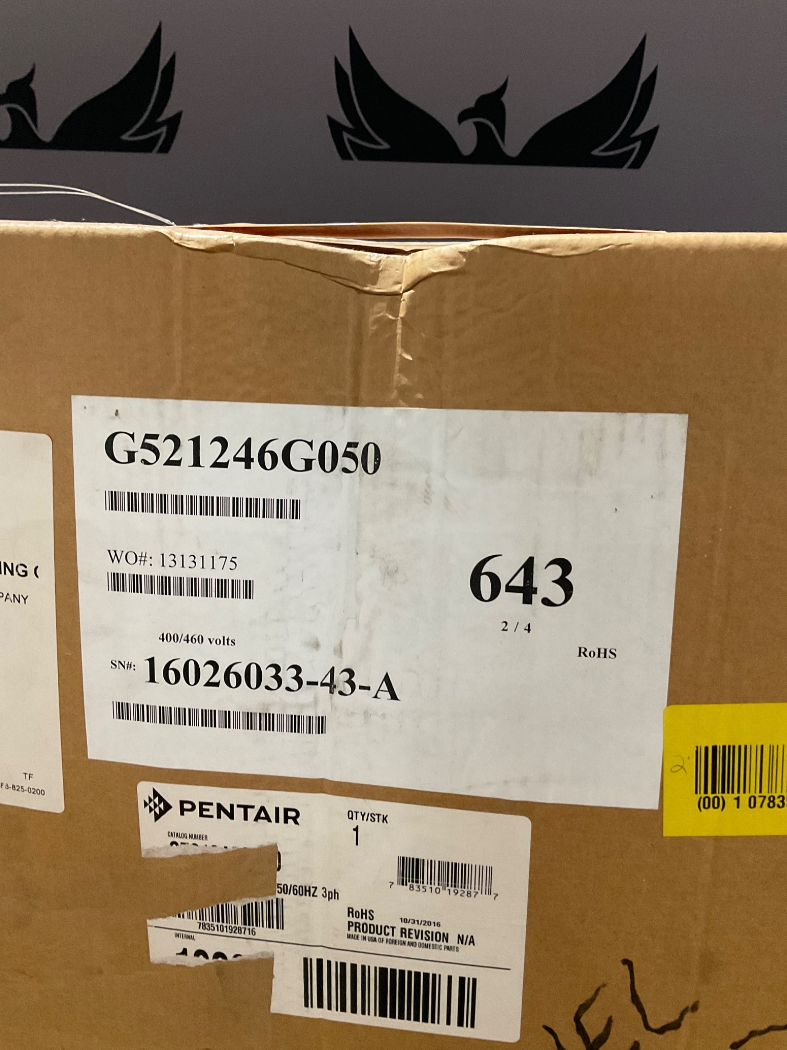 PENTAIR G521246G050 Enclosure AC Unit 12000 BTU 460V 3PH NEW 3
