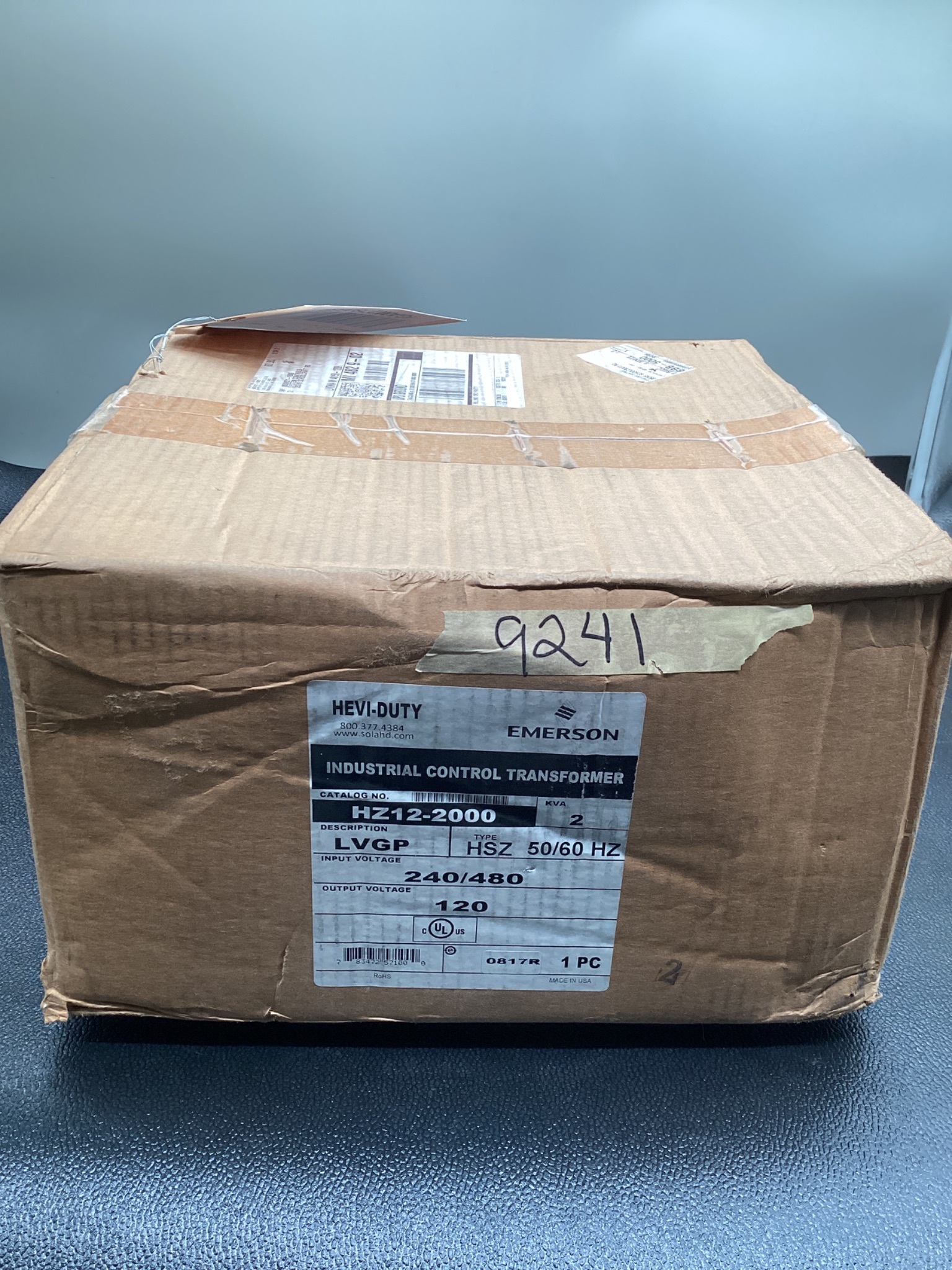 SolaHD HZ12-2000 Control Transformer 2KVA 240/480V - 120V 1PH NEW 1
